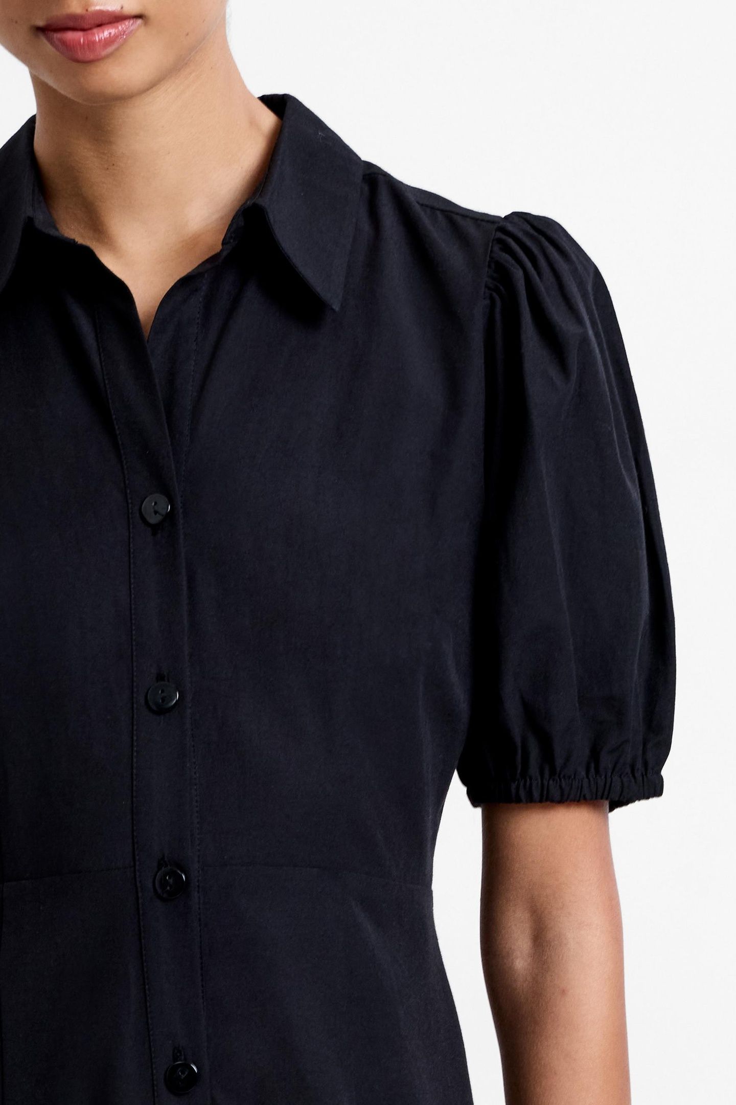 COTTON POLIN SS BUTTON UP DRES BLACK 4
