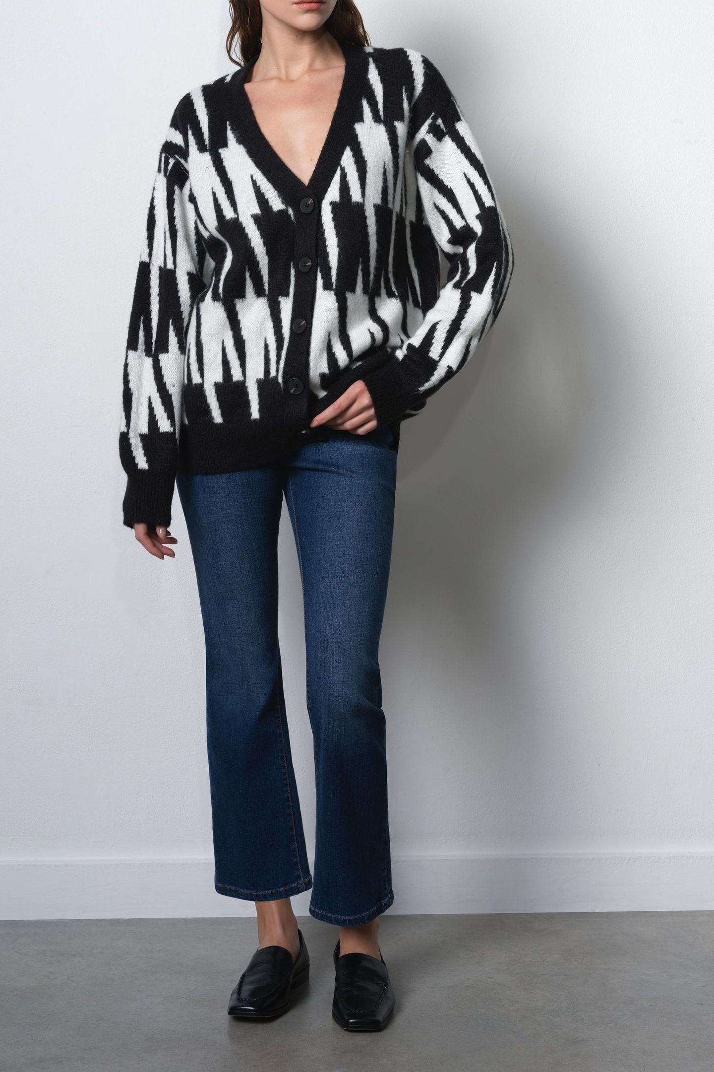 HADLEE JESSIKA CARDIGAN BLACK WINTER WHITE 2