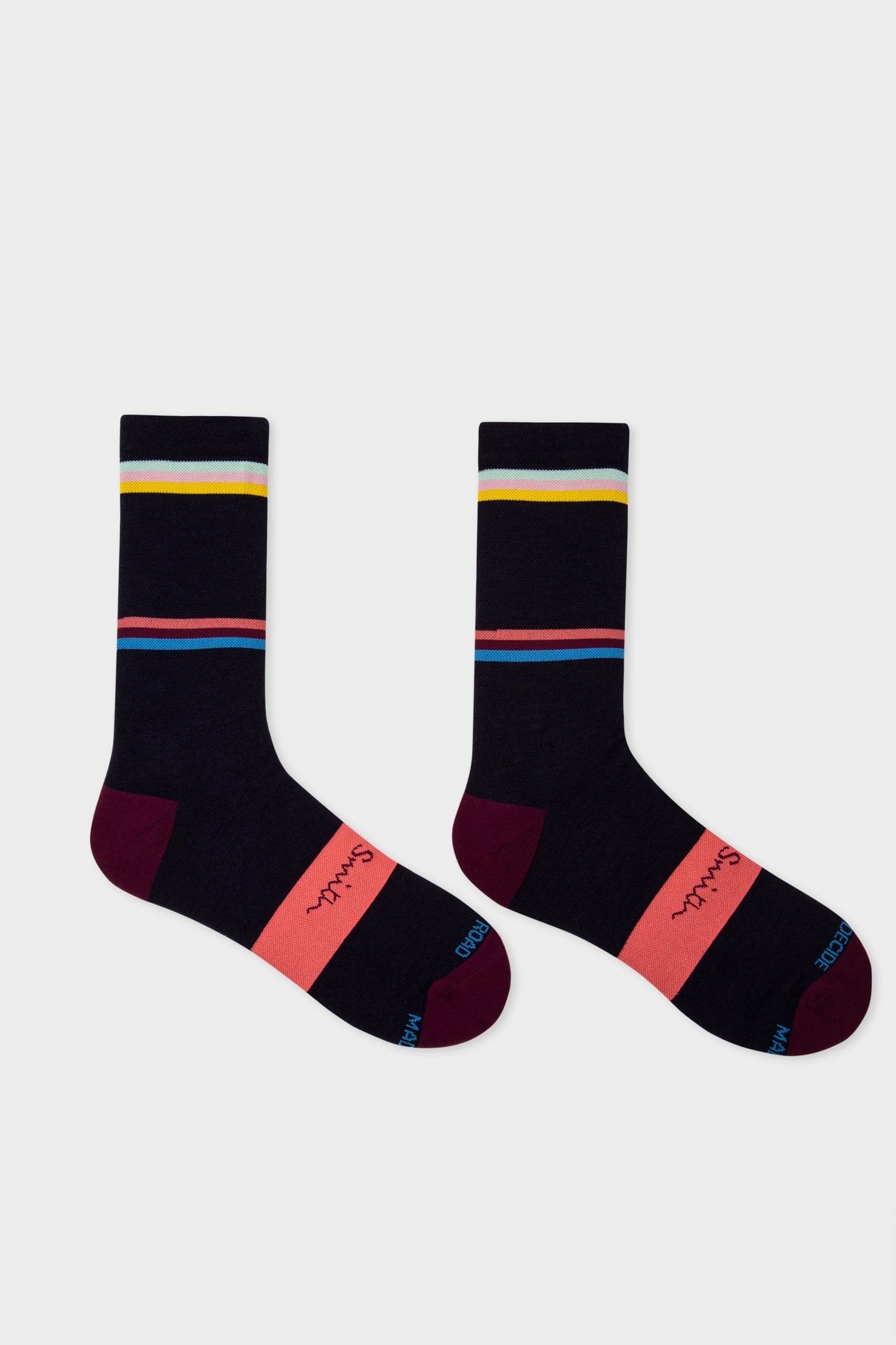 MEN SOCK CYCLE STRIPE NAVY 1