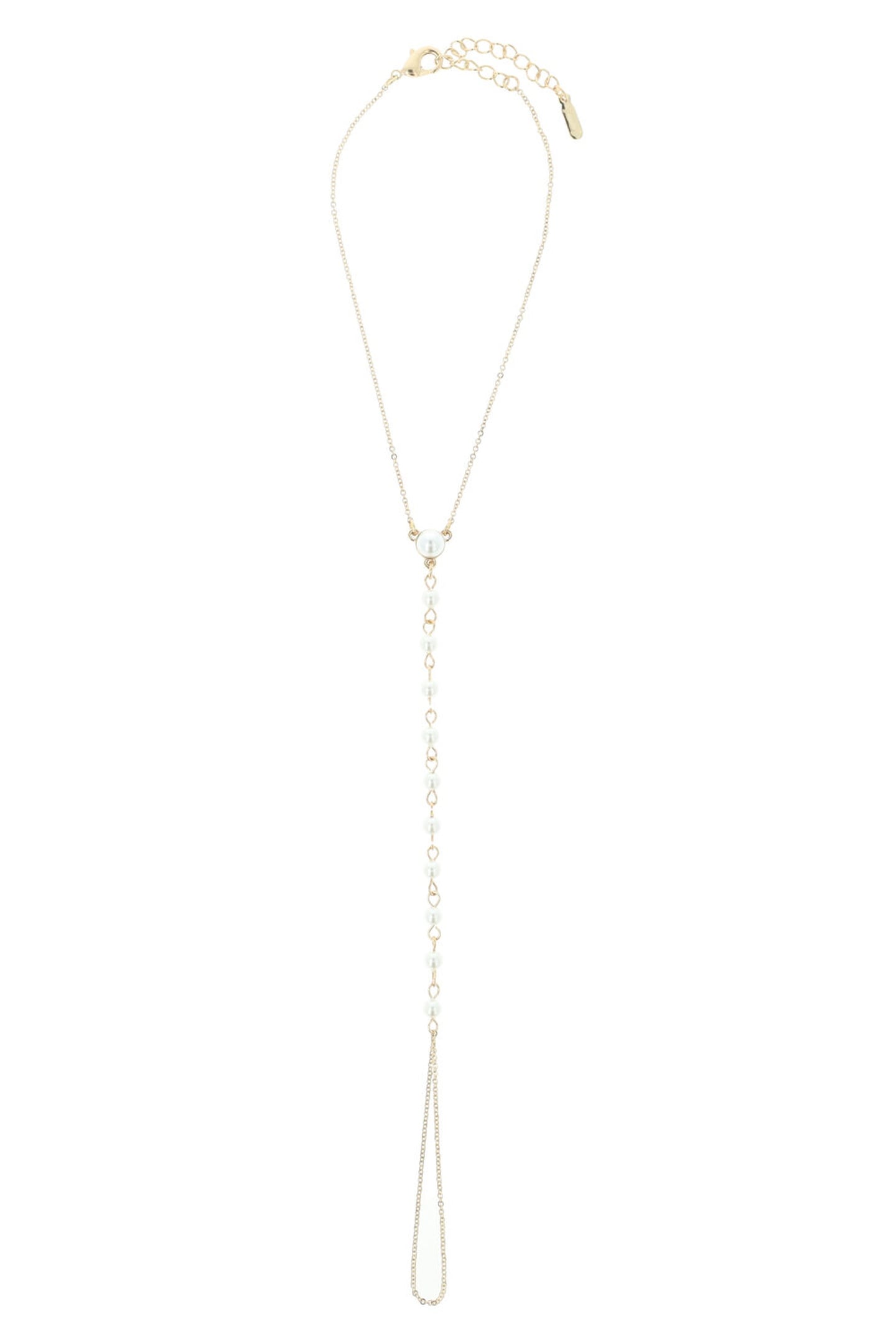 GOLDEN ANKLE CHAIN WITH PEARLS CREAM 2