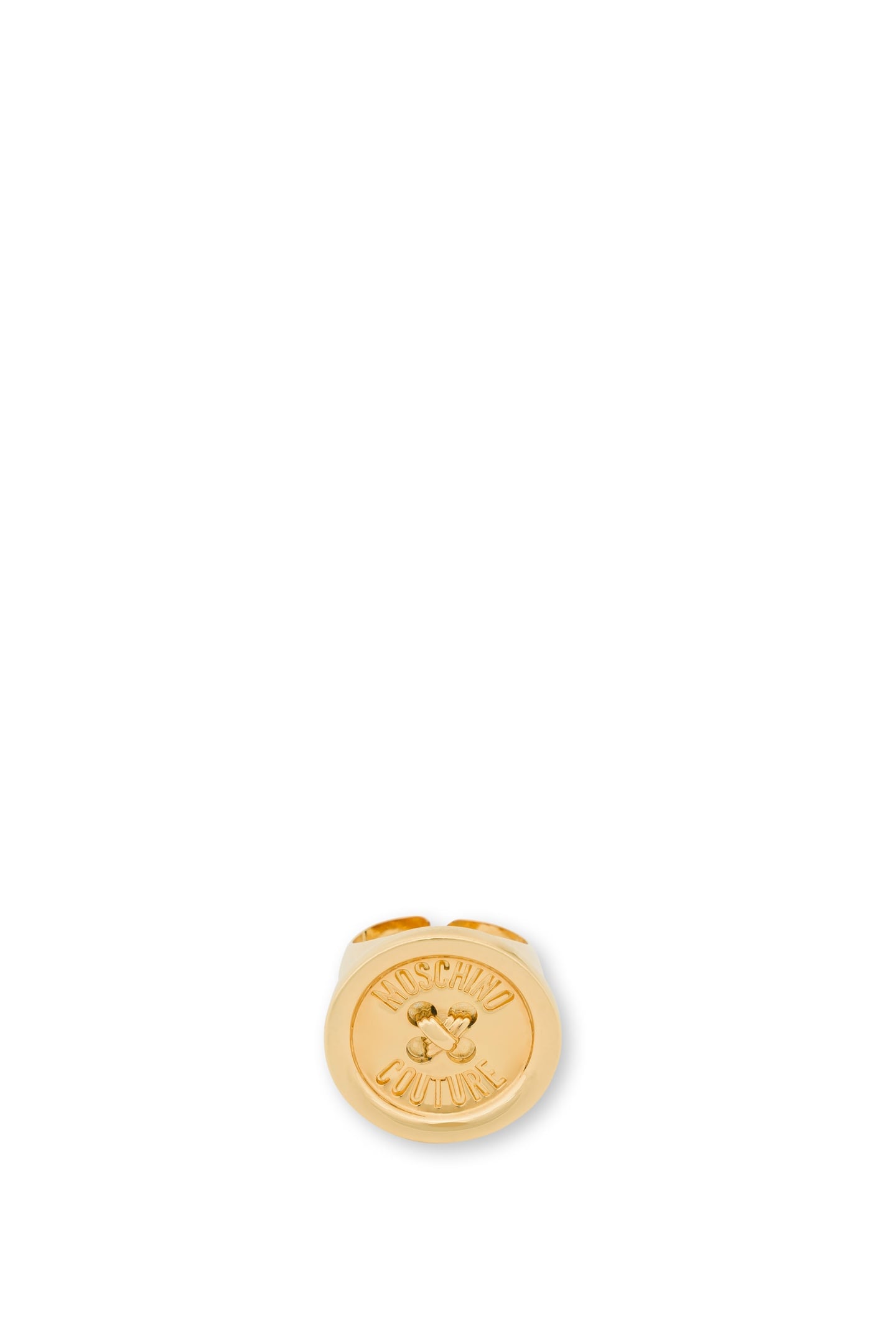 MOSCHINO BUTTON RING GOLD 1