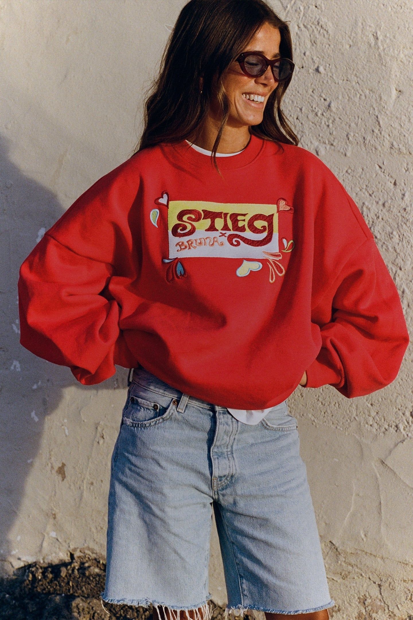 BEIRUT OVERSIZED SWEATER RED 1