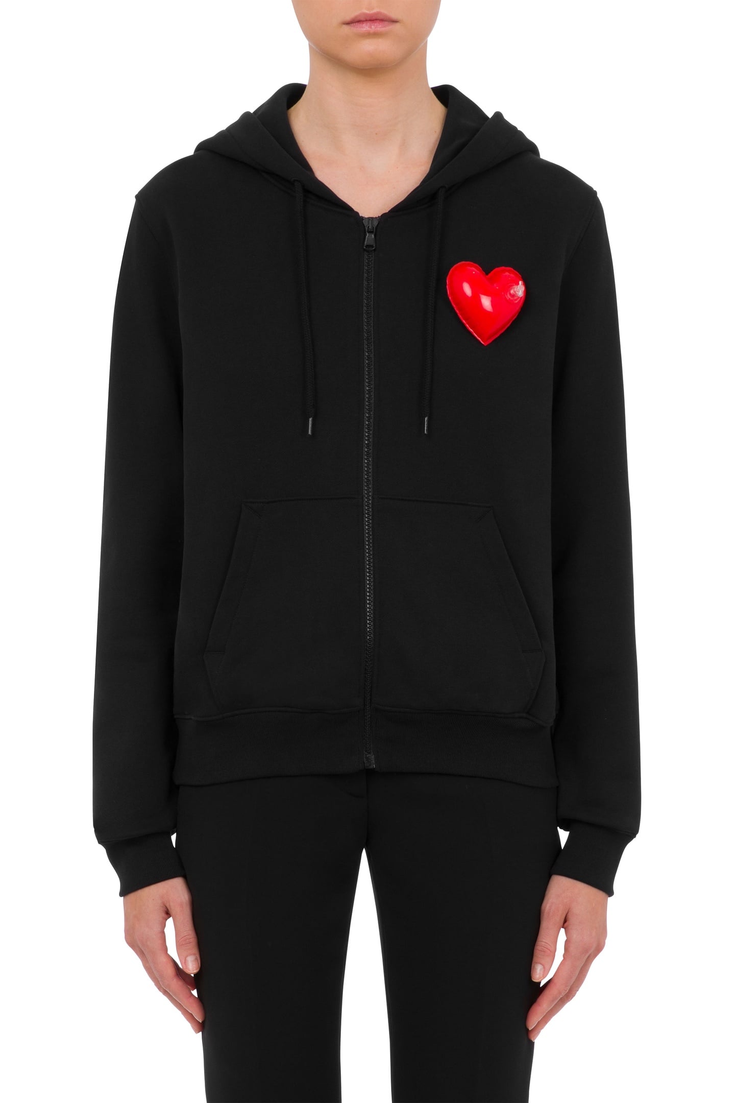 INFLATABLE HEART ORGANIC COTTON SWEATSHIRT BLACK 1