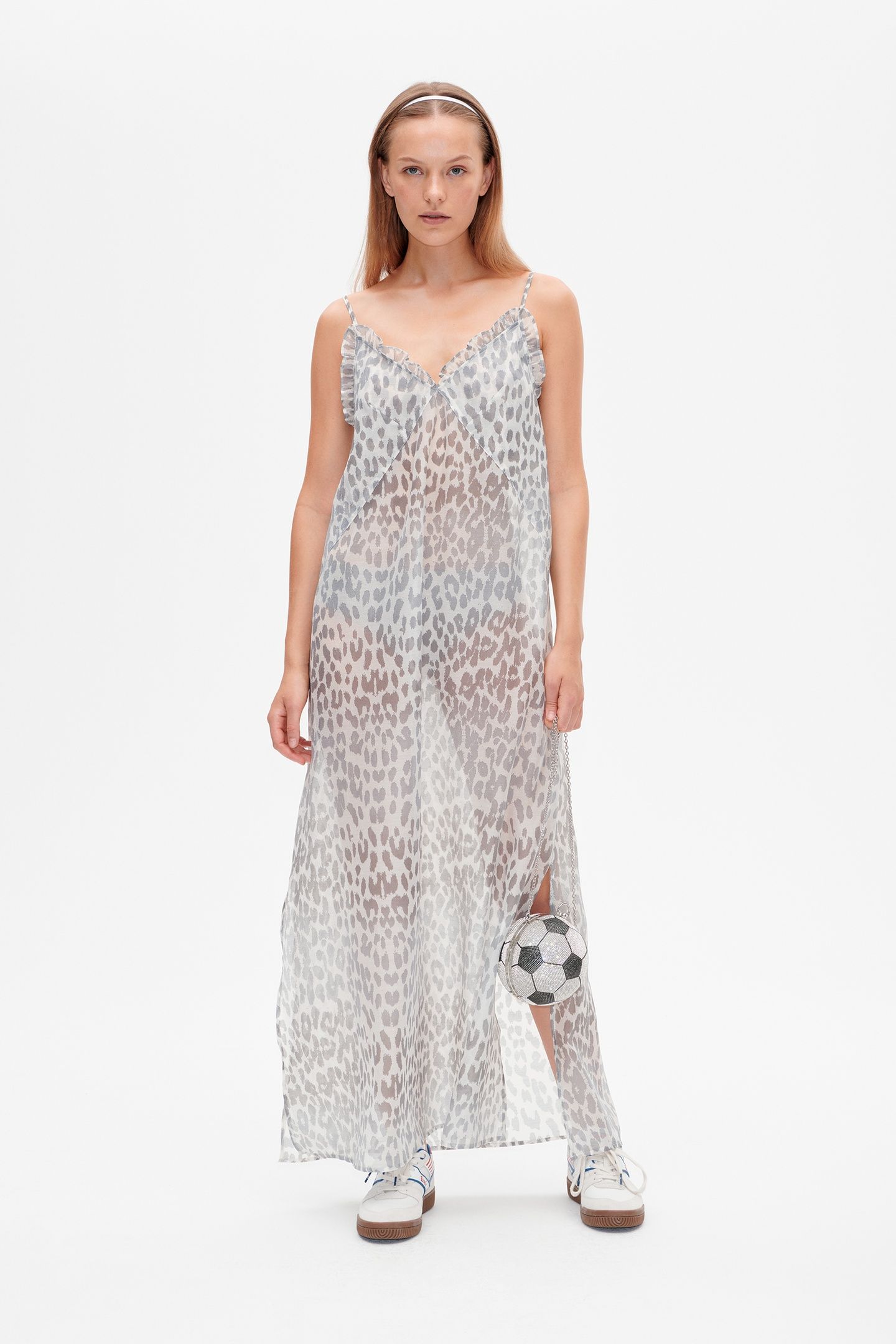 ALVINE DRESS GREY OFFICE LEOPARD 1