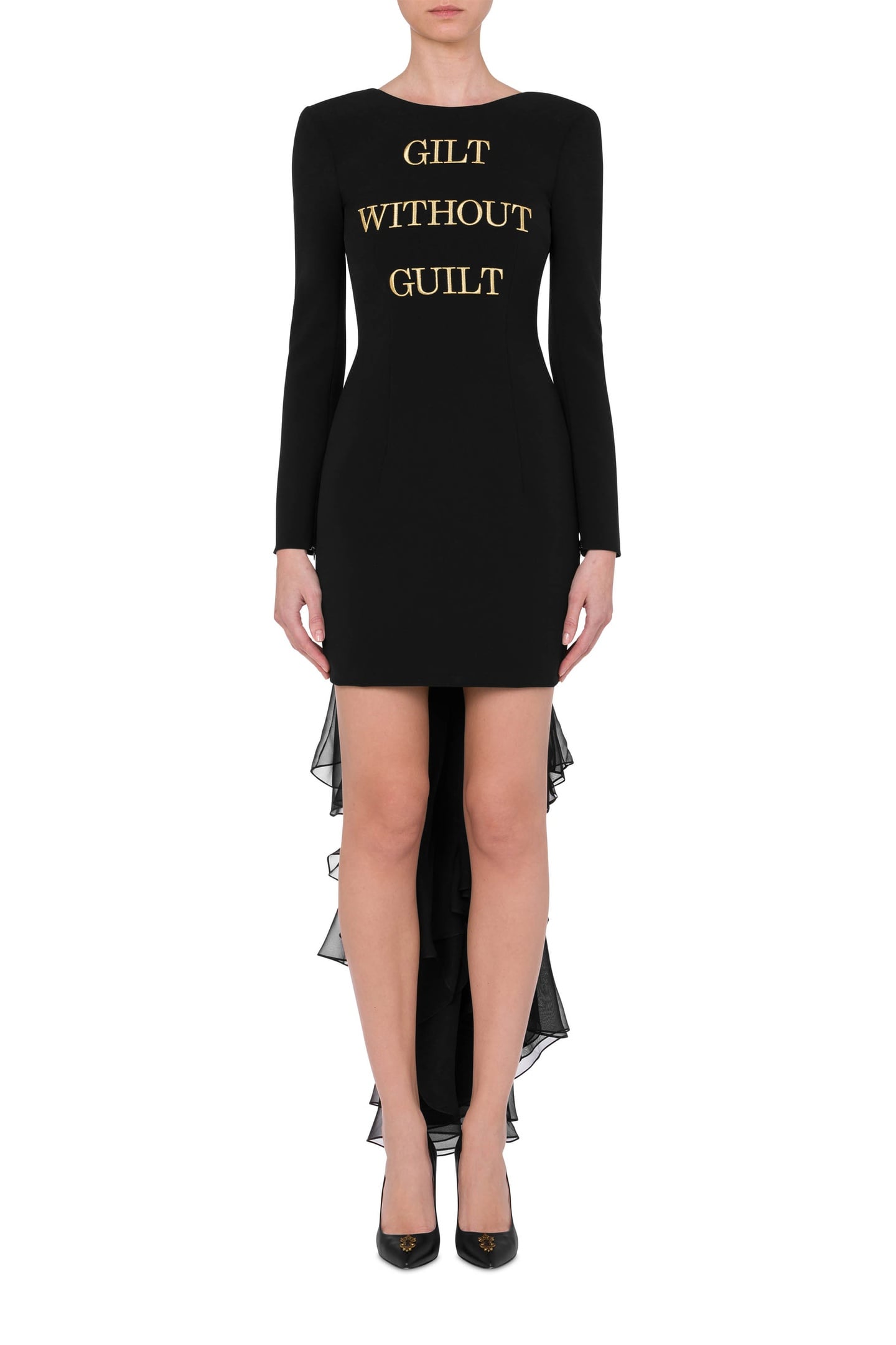 GILT WITHOUT GUILT CRÊPE DRESS BLACK 1