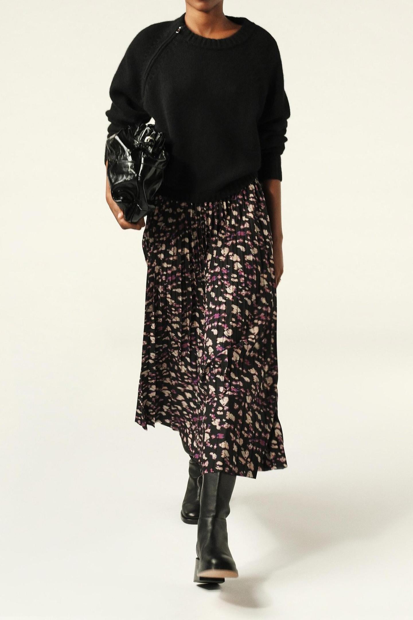 MID-LENGTH SKIRT BORDEAUX 4