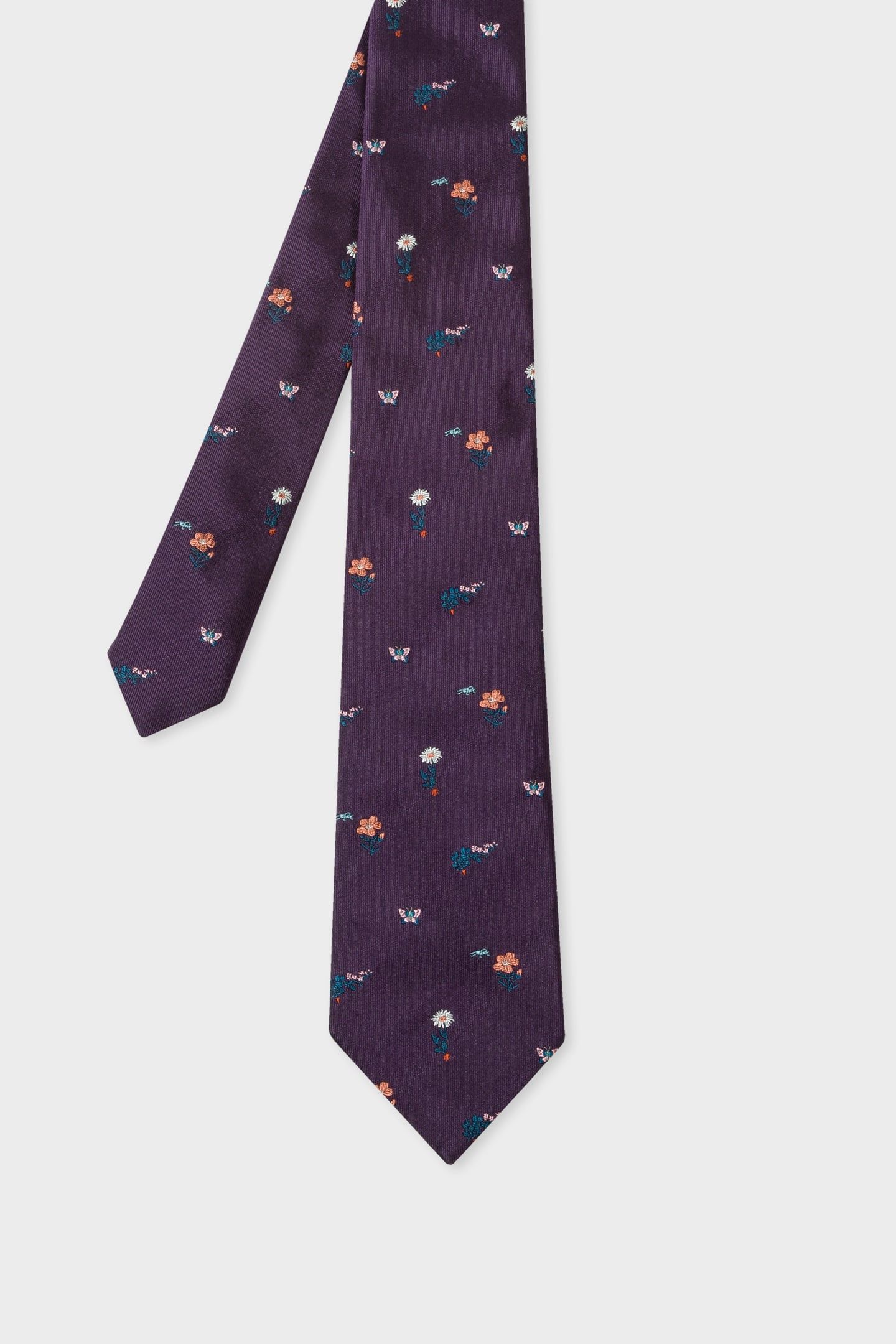 MEN TIE CLASSIC AUBERGINE 1