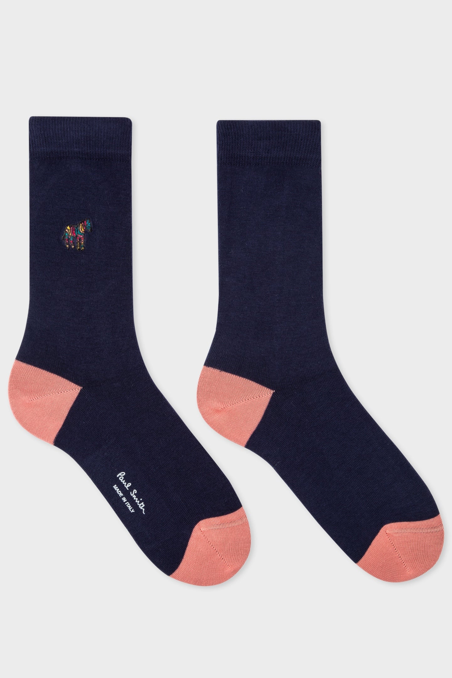 WOMEN SOCK ZEBRA EMB NAVY 3