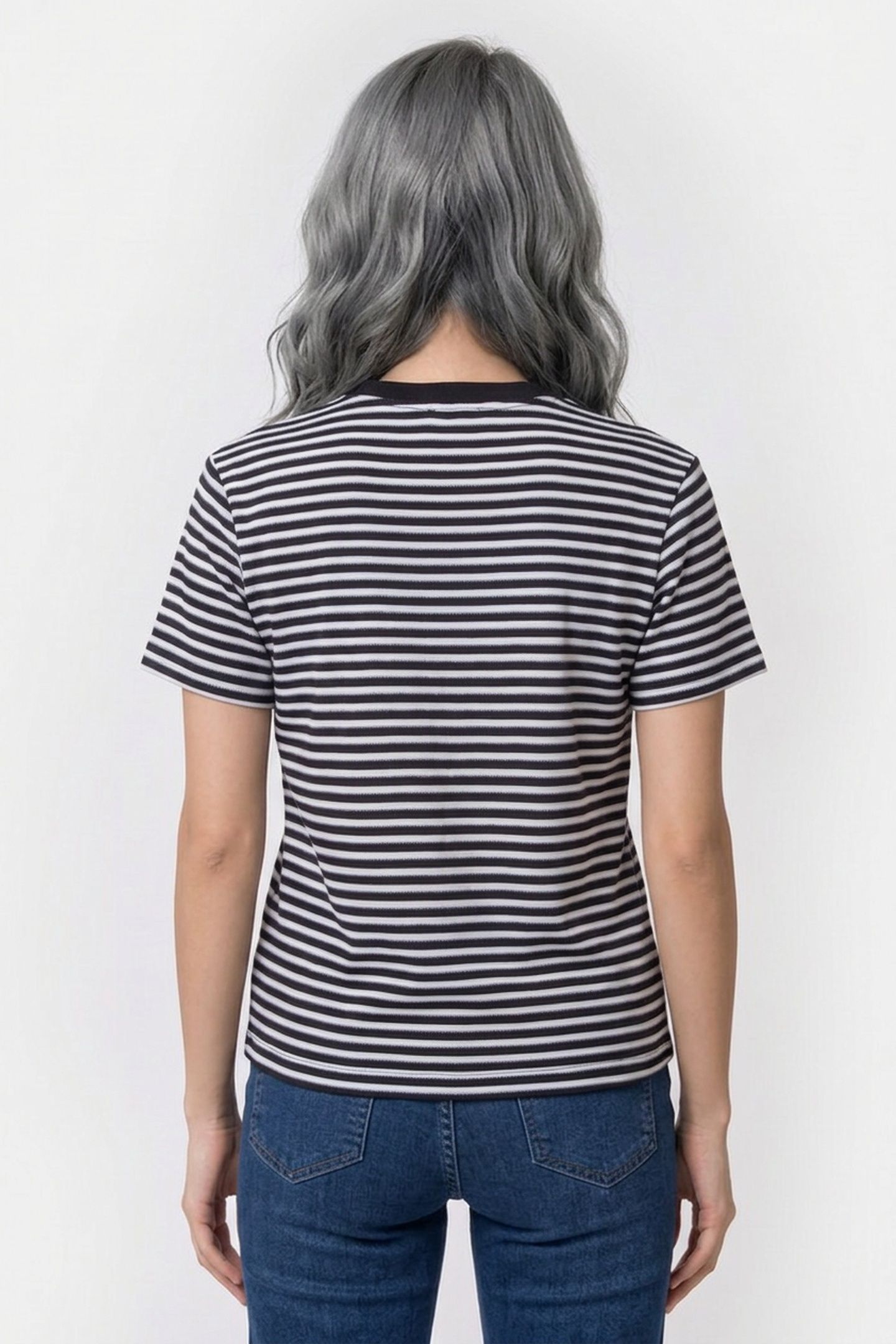 SS SARA STRIPED TOP BLUE LGT BLUE WHITE 2