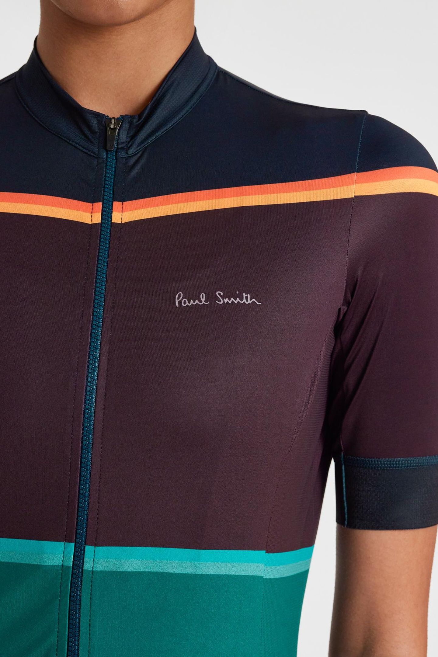WOMENS CYCLE JERSEY S/S BOLD STRIPE VERY DARK NAVY 7