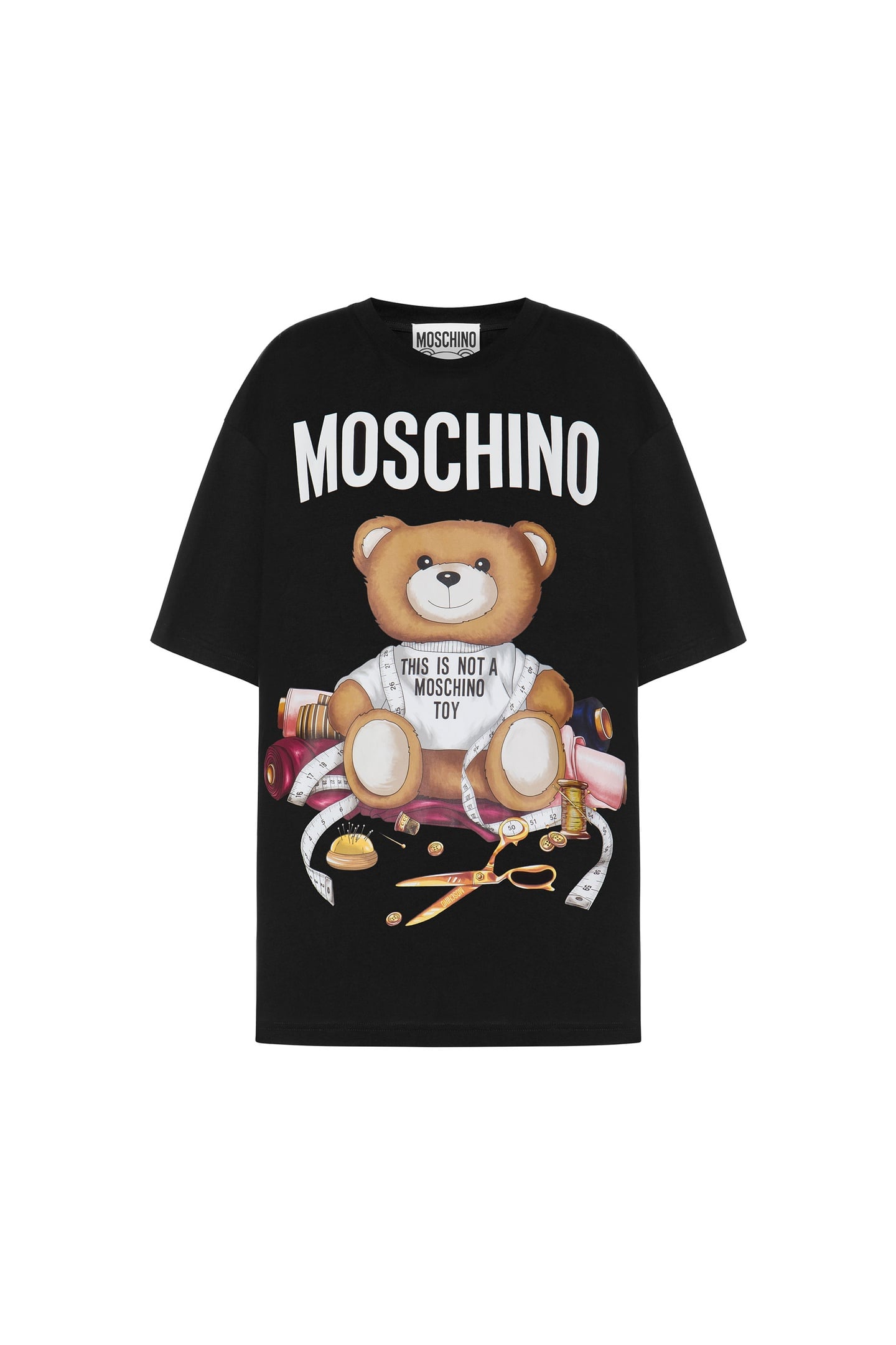 SARTORIAL TEDDY BEAR ORGANIC JERSEY T-SHIRT BLACK 3