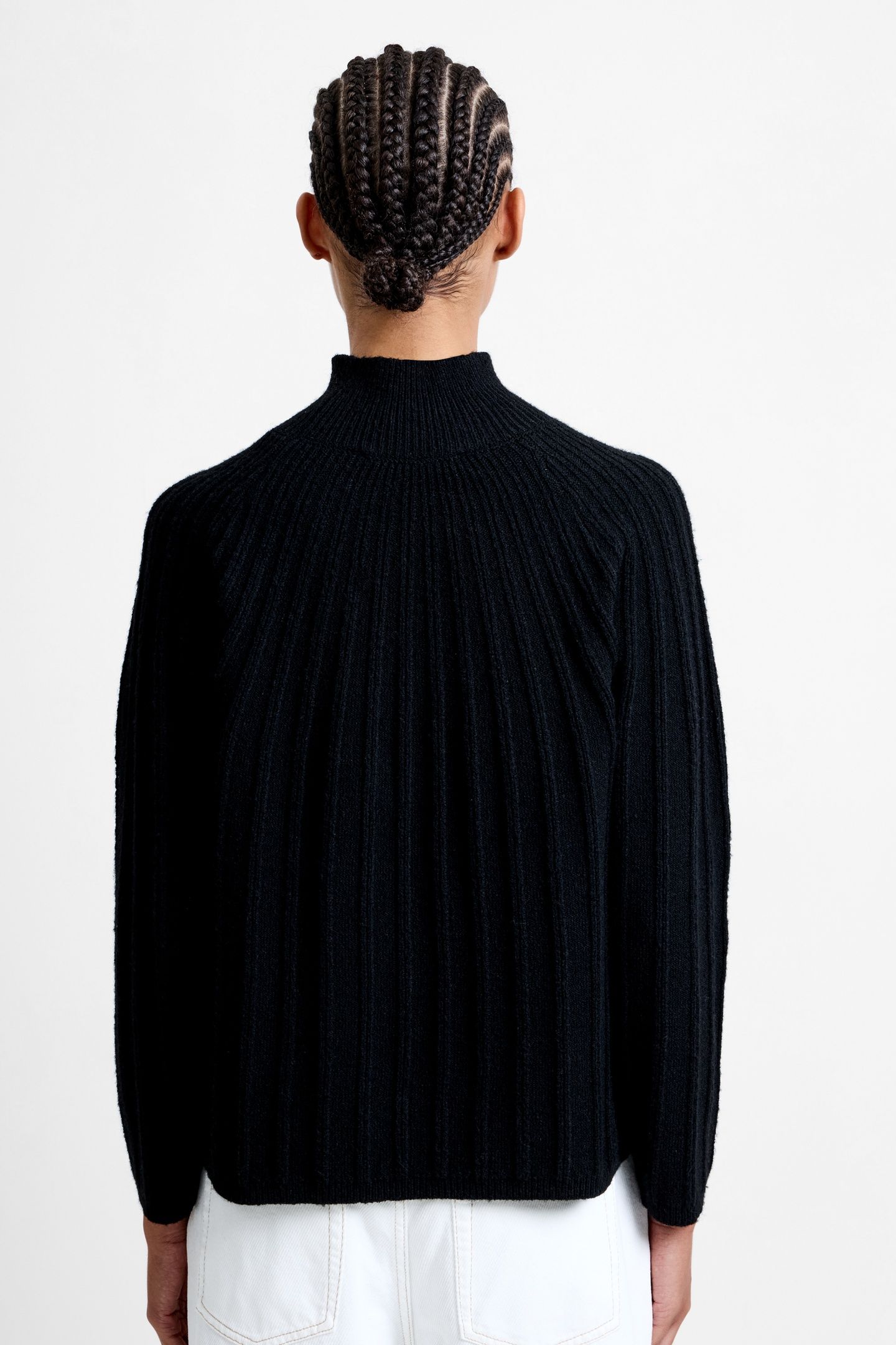 KEZIA RECYCLED MOCK RIB JUMPER BLACK 4