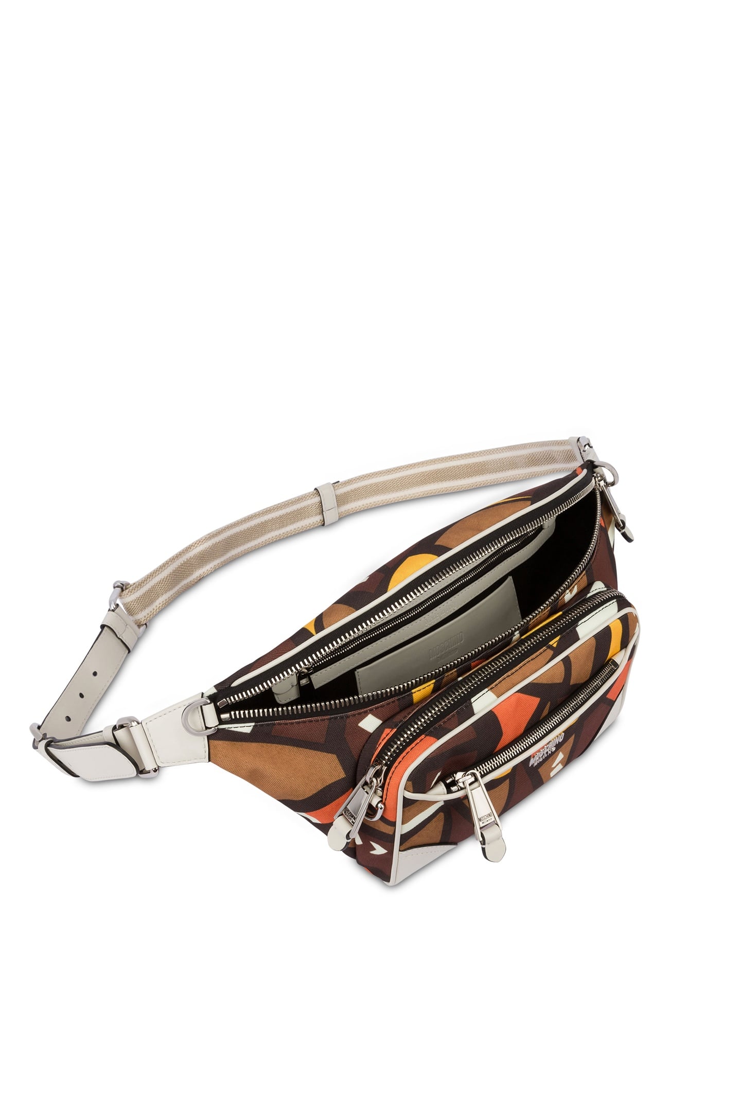 CANVAS WAIST BAG WOOD PRINT BROWN 3
