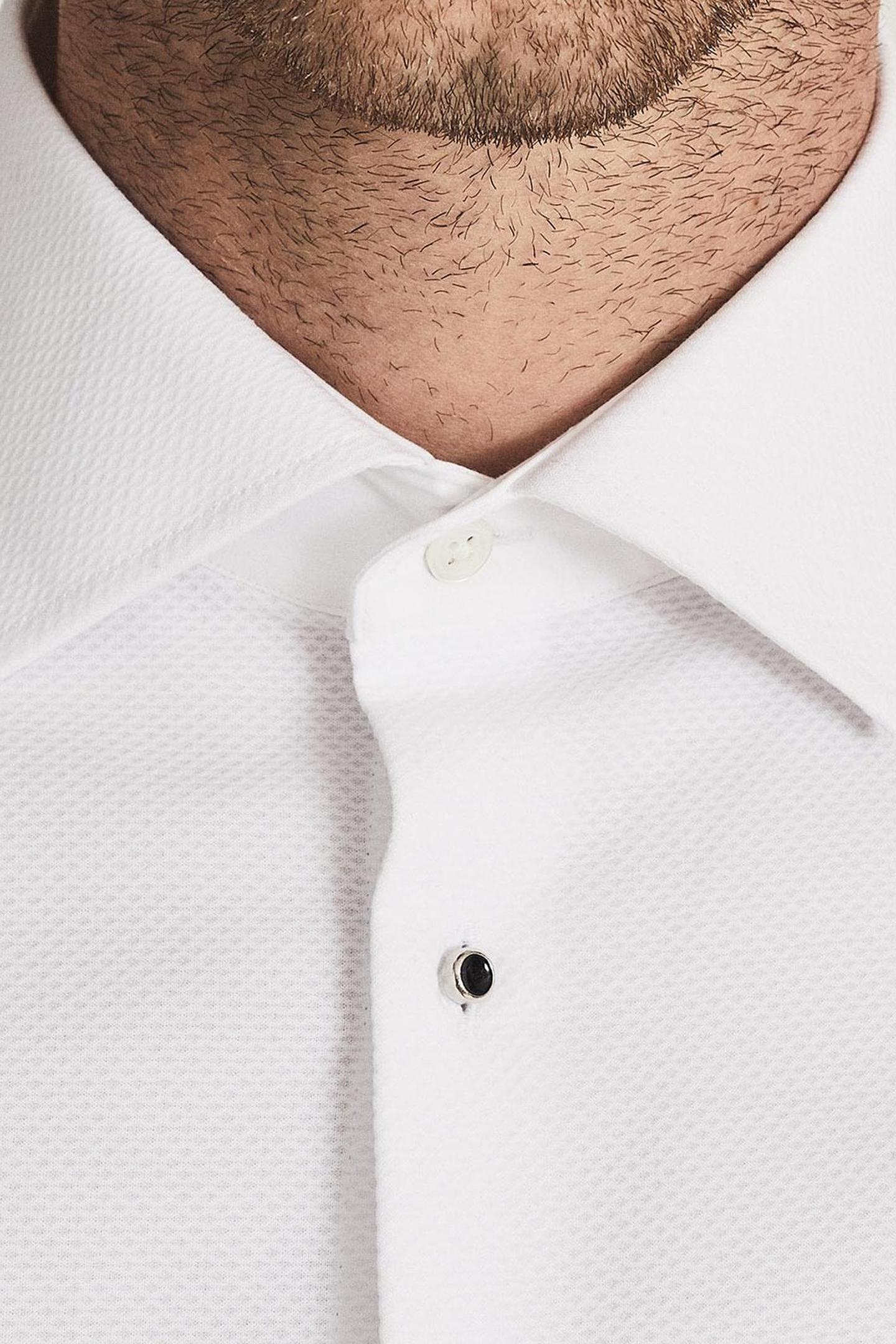 LS MARCELLA BIB COTTON DINNER SHIRT WHITE 7