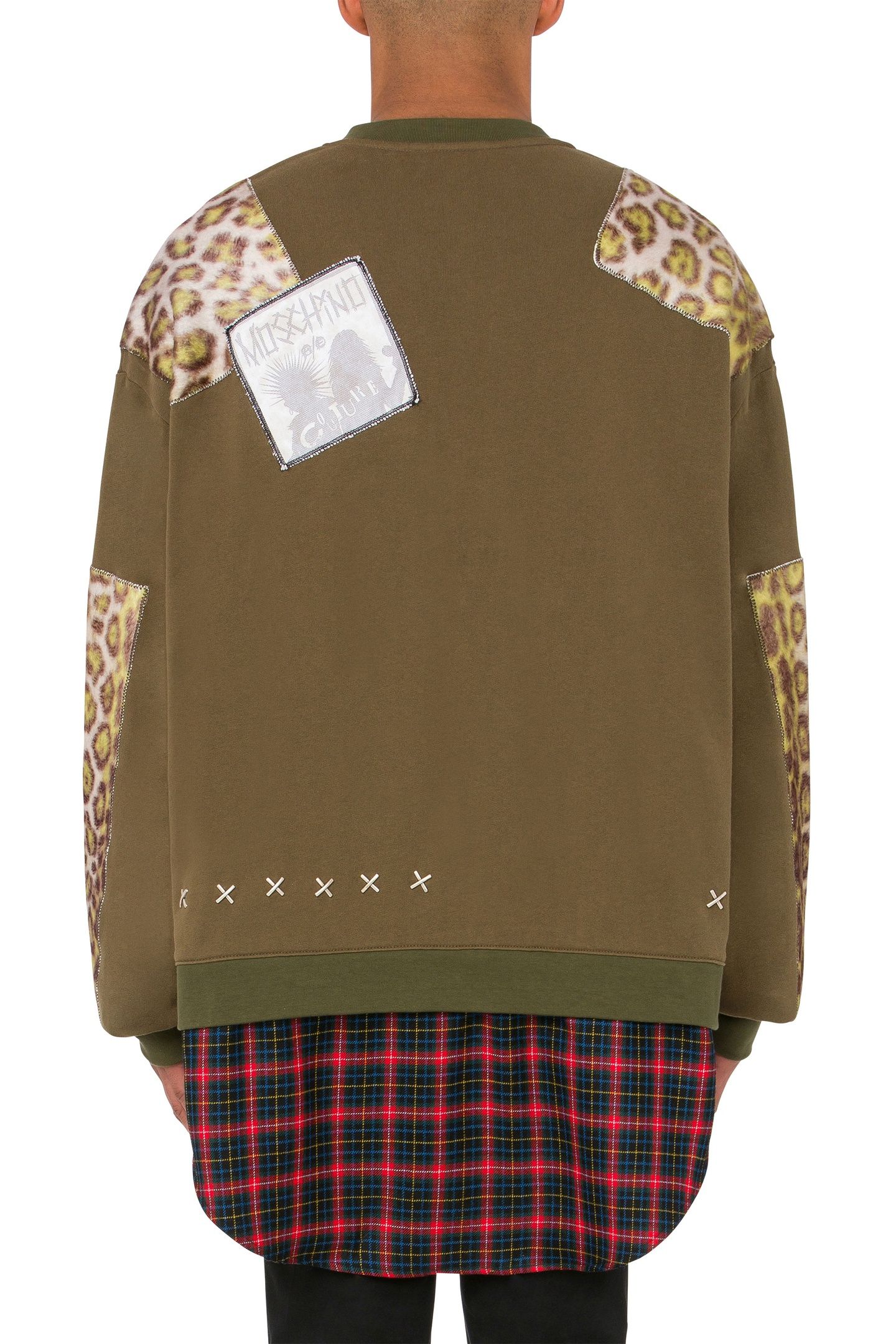 OVERSIZED MILITARY PATCHWORK SWEATSHIRT GREEN 2