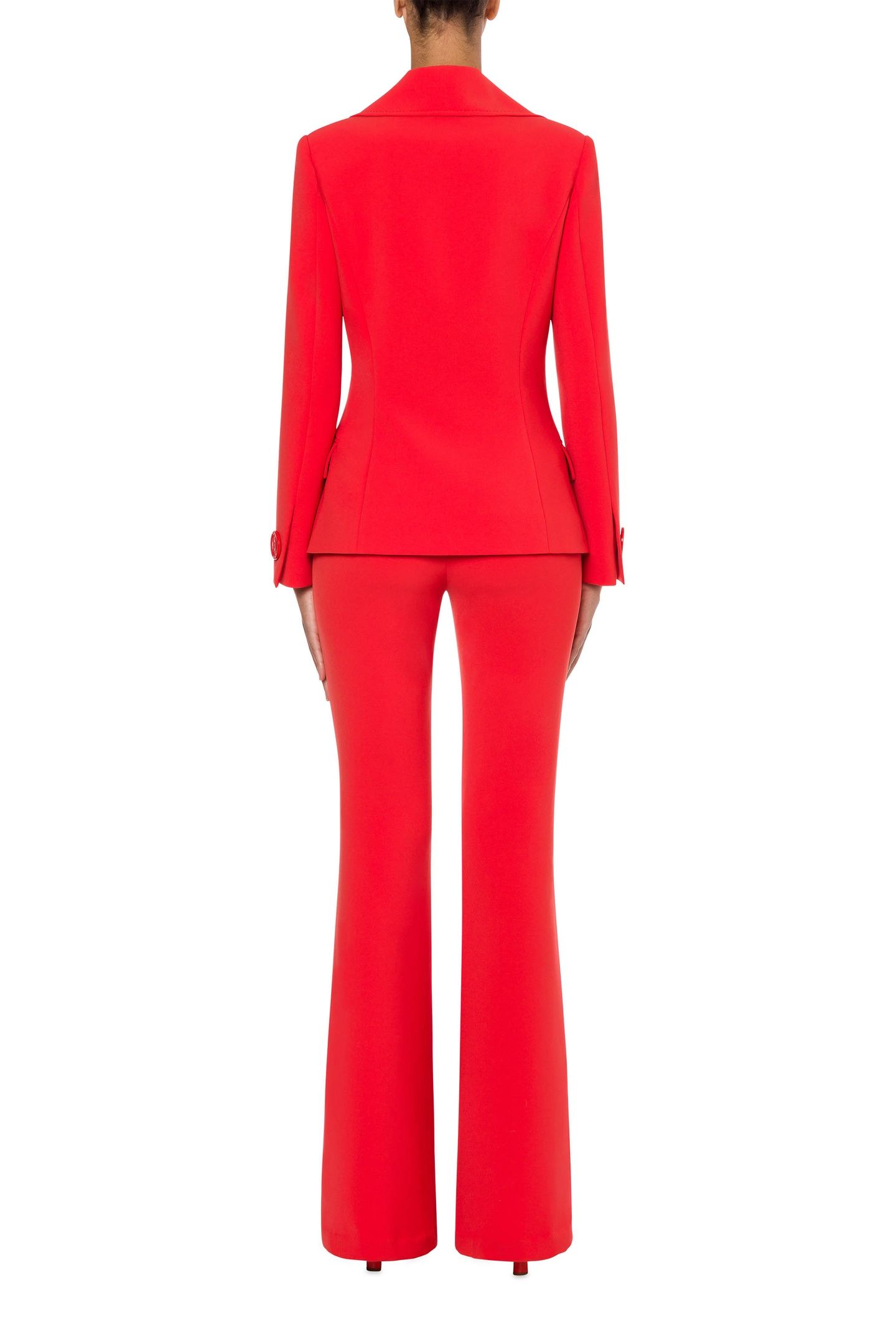 MOSCHINO BUTTON CRÊPE JACKET RED 2
