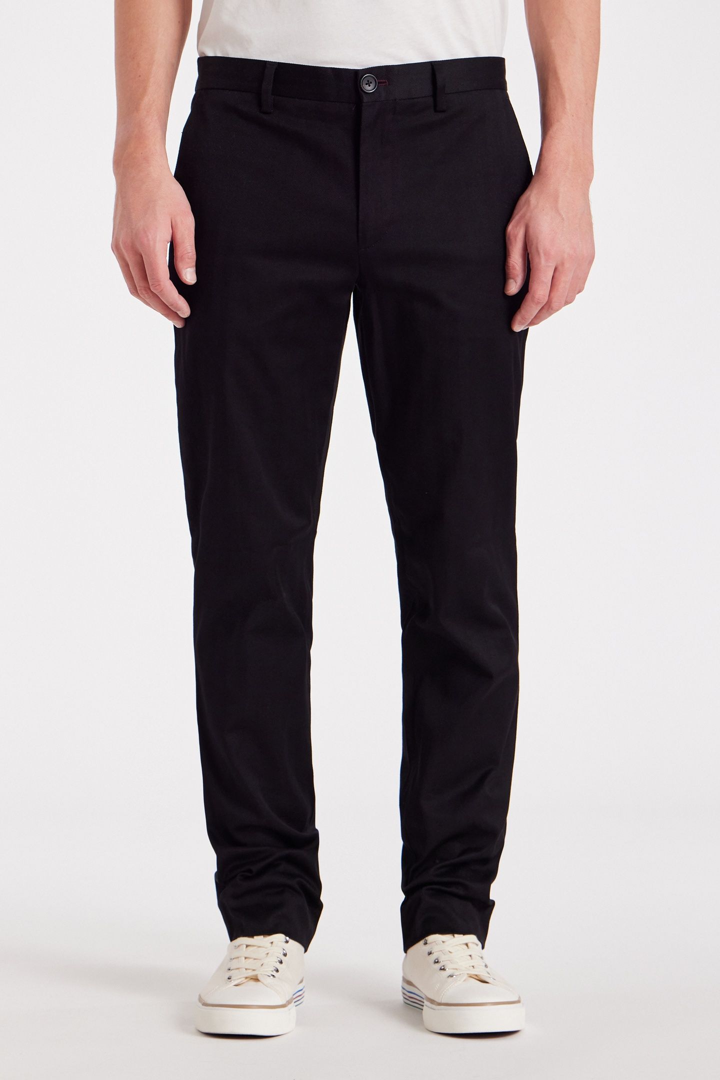 MENS MID FIT STITCHED CHINO BLACK 1