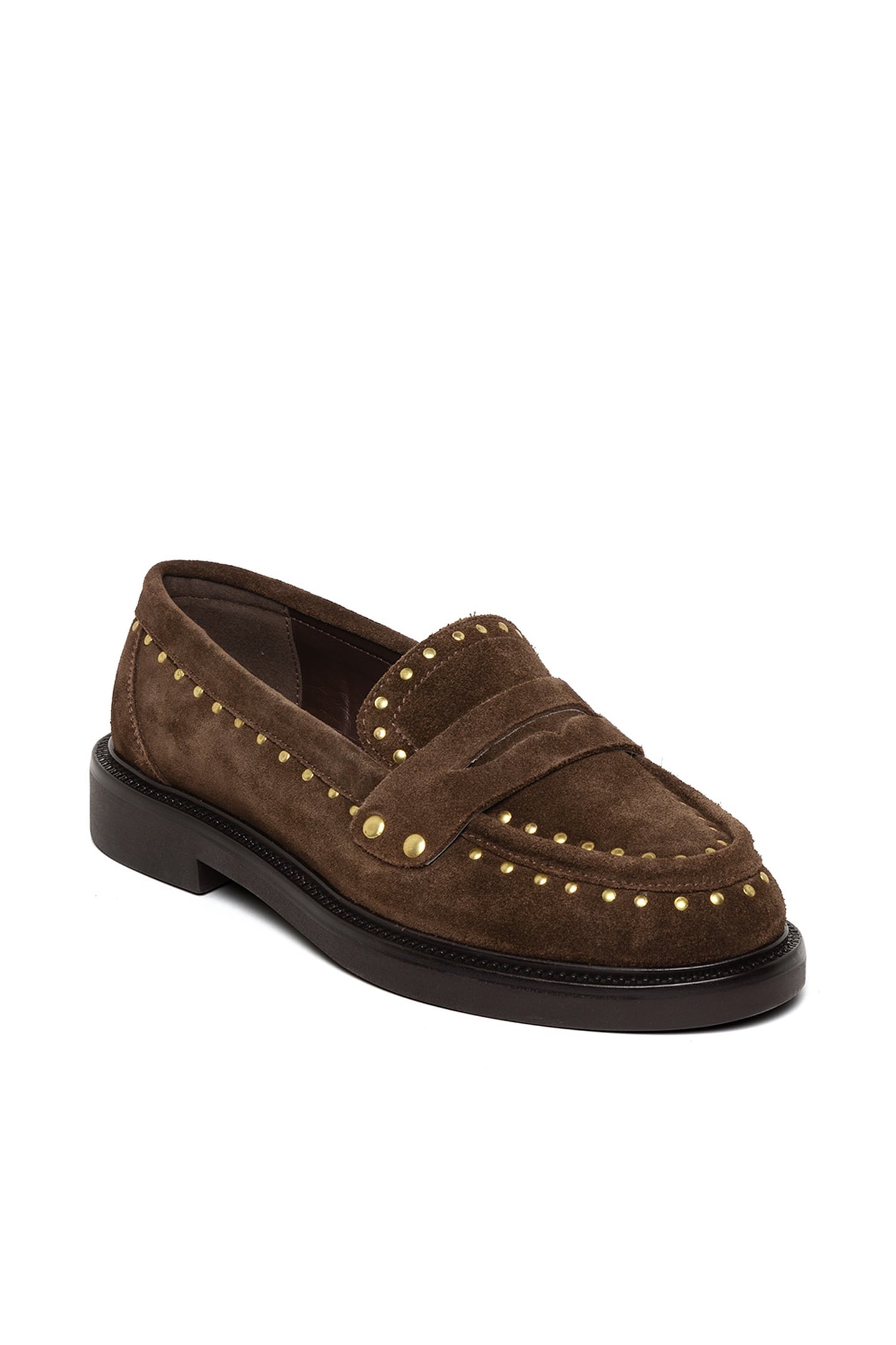 HARLOE FLAT SHOES BROWN/GOLD 2