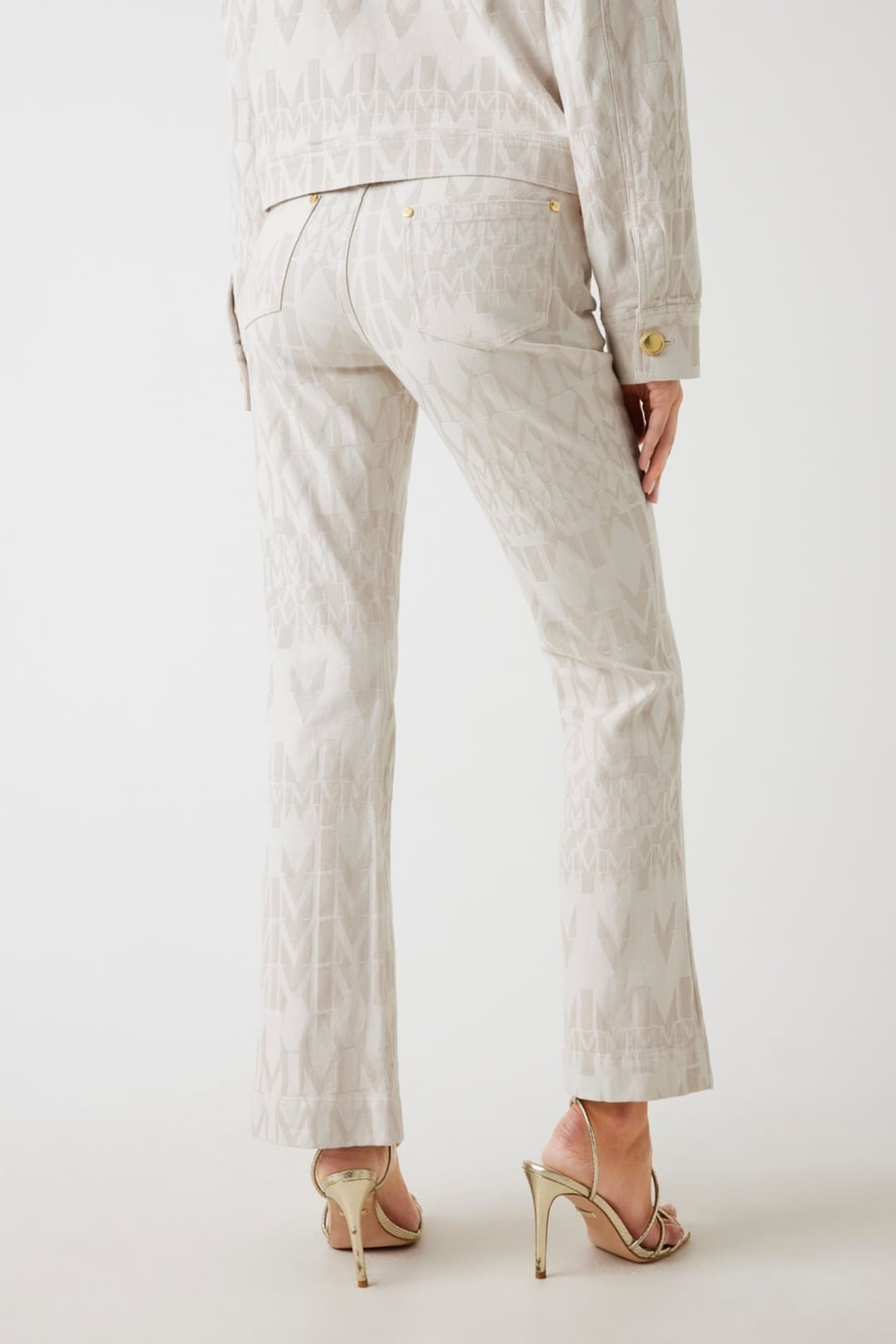 SARAH DENIM FLARED P MONOGRAM OFF WHITE 5