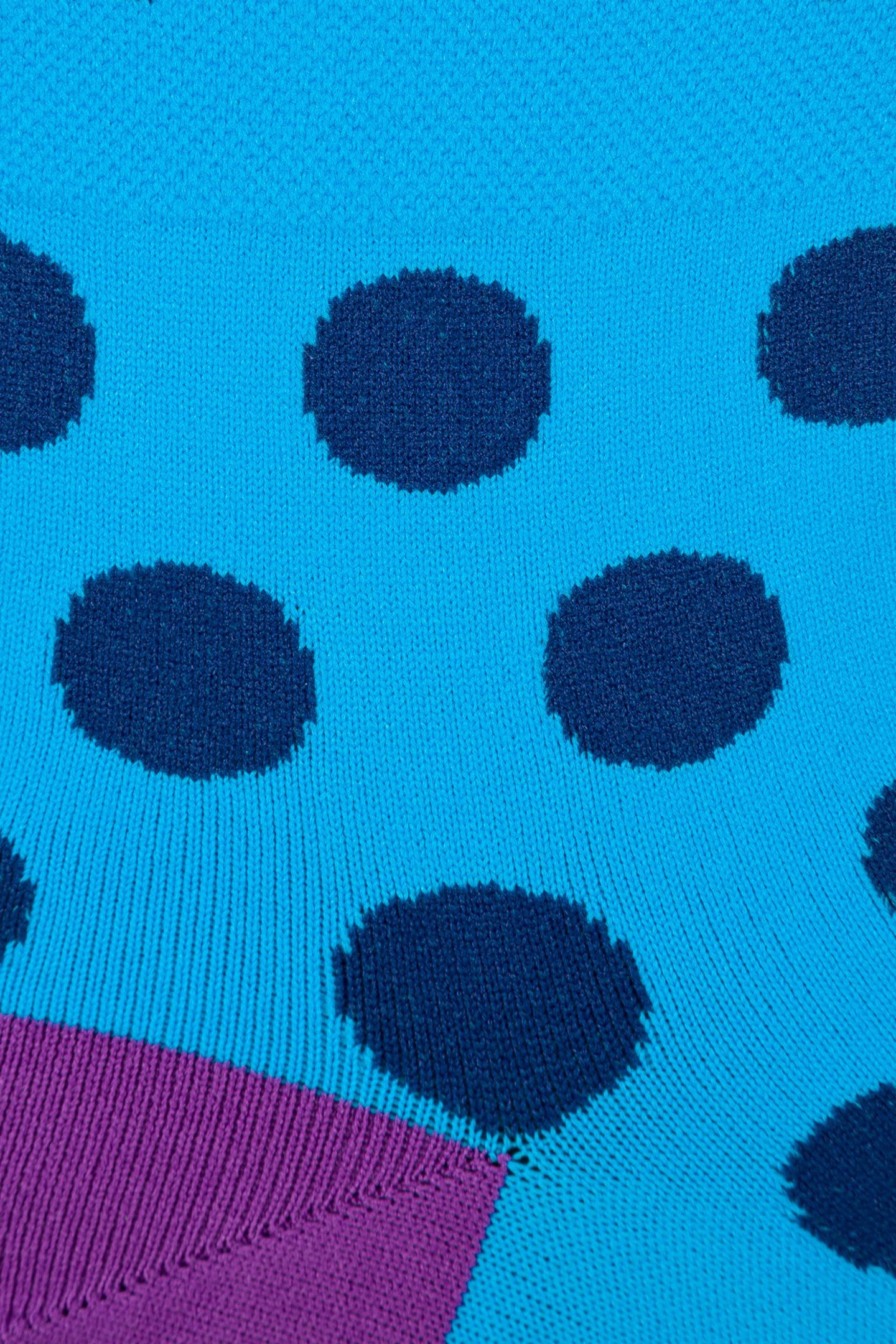 MEN CYCLE SOCK POLKA TURQUOISE 4