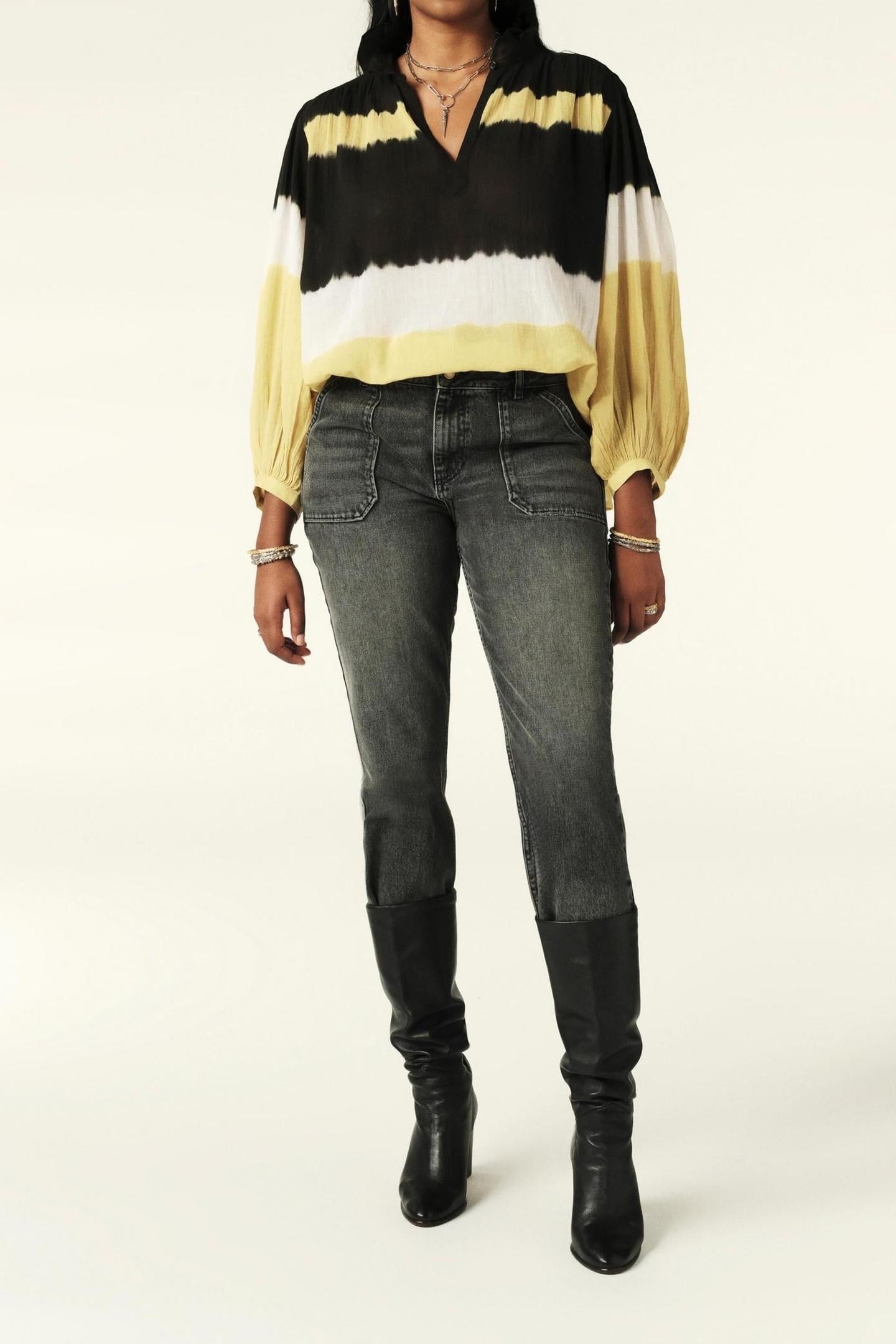LONG SLEEVES BLOUSE JAUNE 4