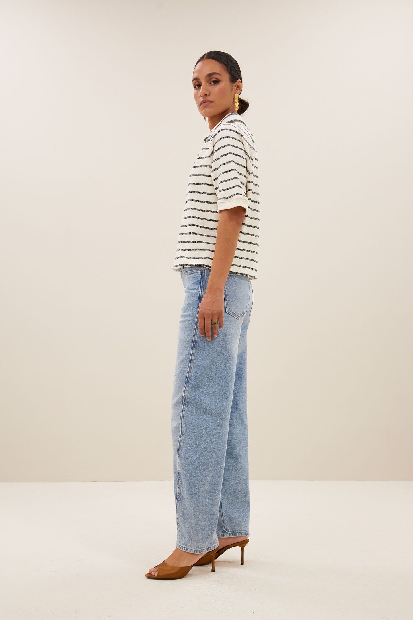 HARPER BRETON STRIPE TOP BLACK BRETON STRIPE 5