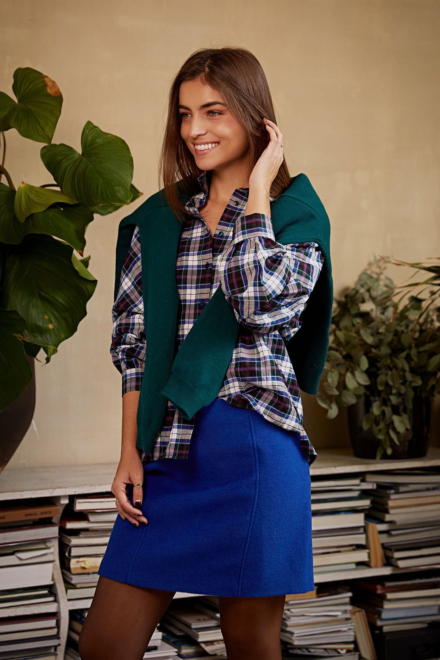 LOOSE CHECKED BLOUSE MULTI 5