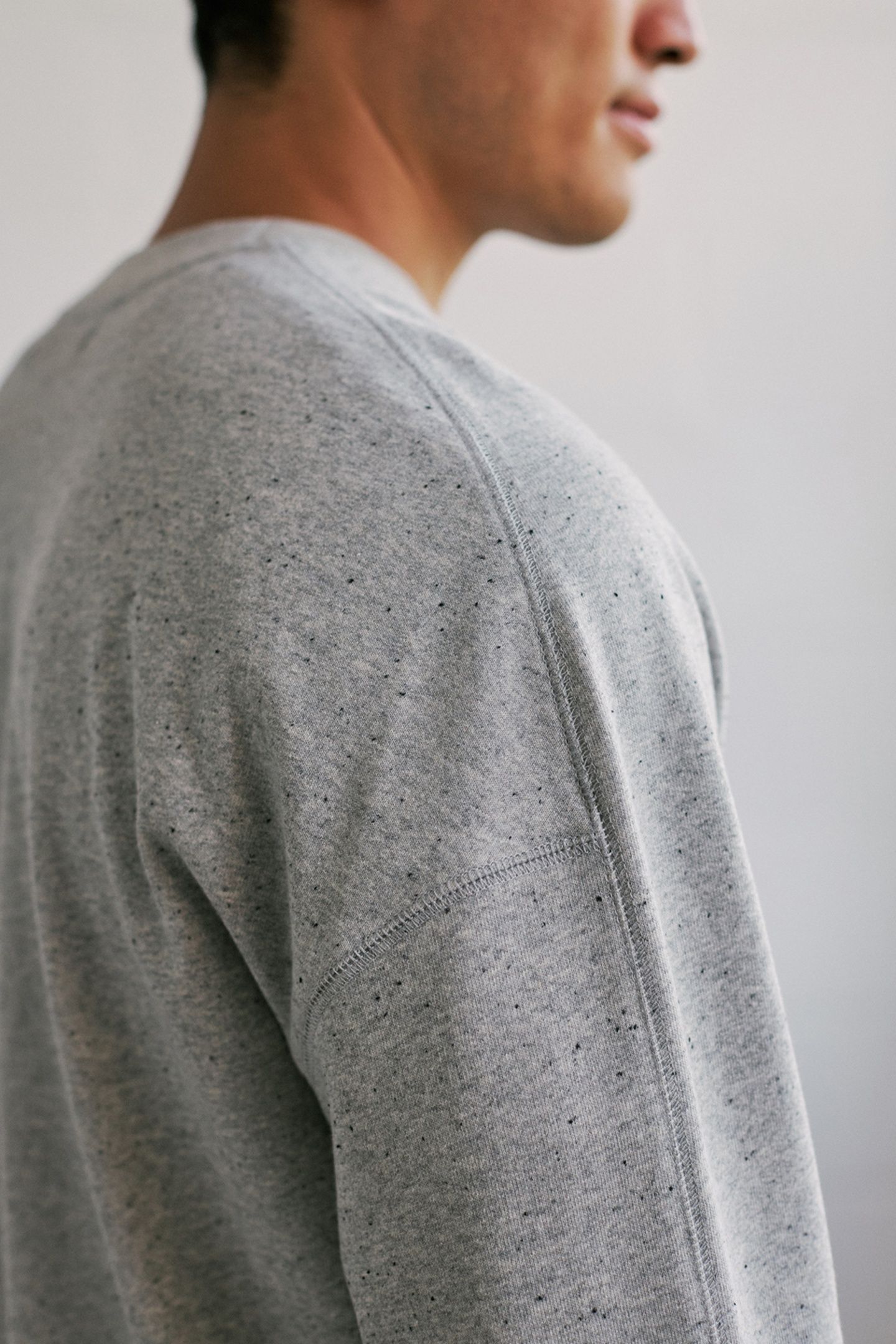 AGATTU SWEATSHIRT GREY MELANGE BLACK NEPS 6