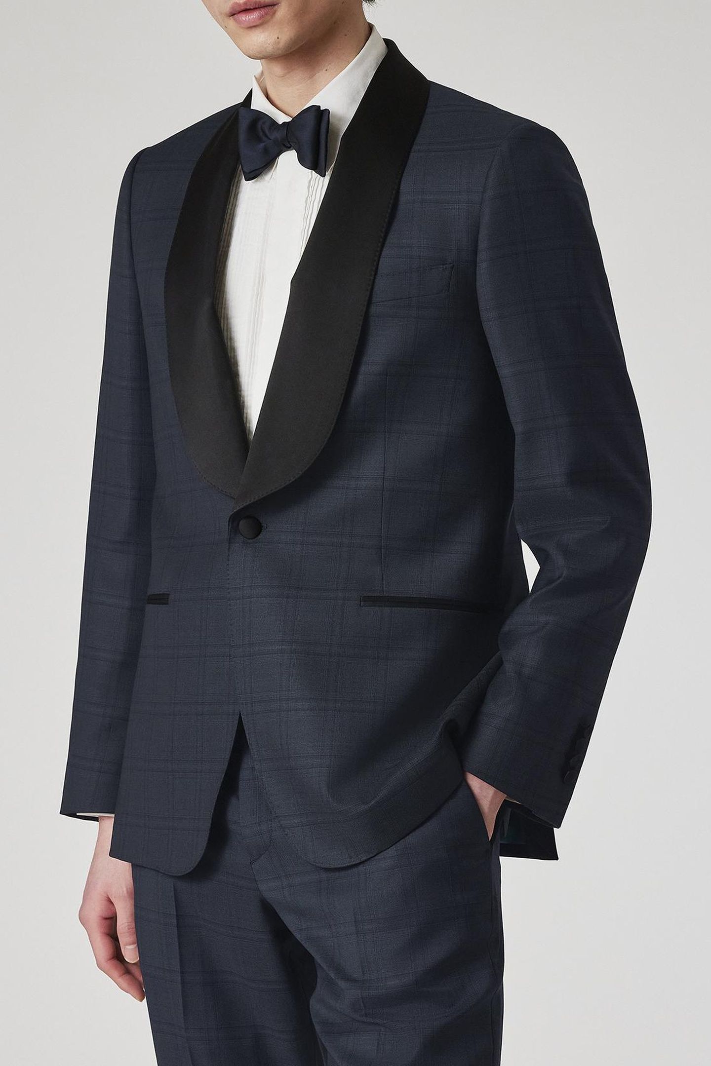 MENS TAILORED FIT 1 BTN JACKET VERY DARK NAVY 7