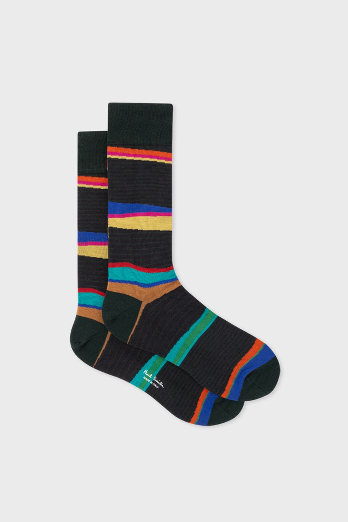 MEN SOCK ELI STRIPE BOTTLE GREEN 3