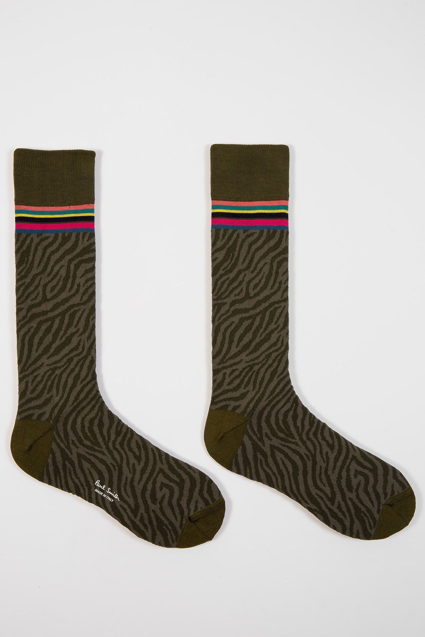 MEN SOCK WARNER ZEBRA KHAKI 2