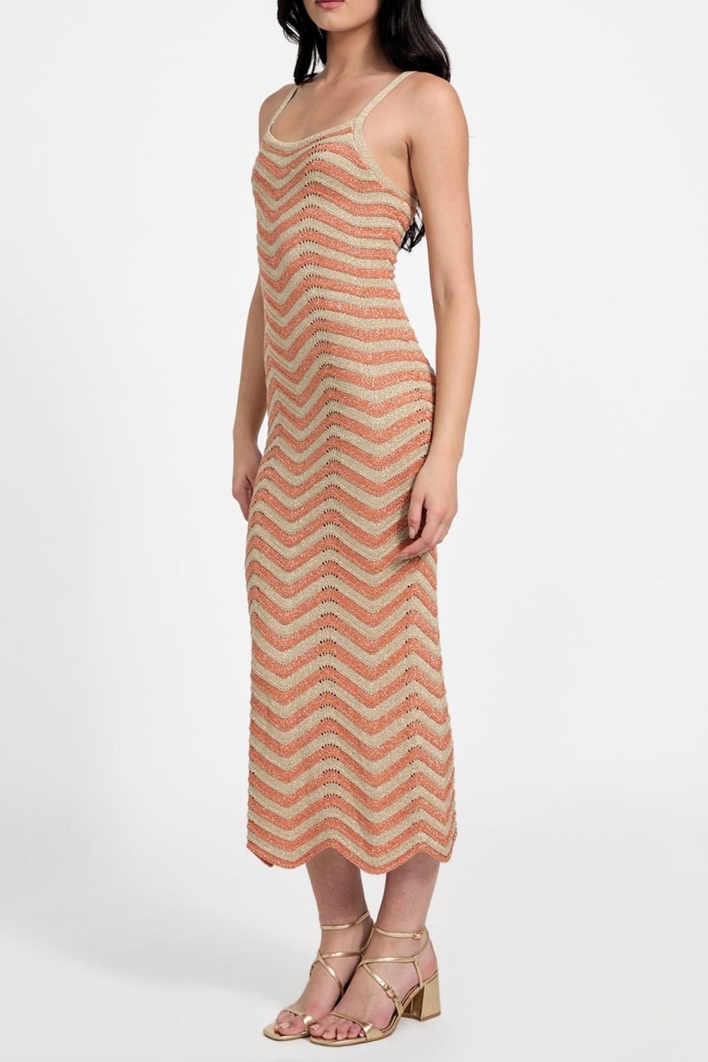 SL VERA CHEVRON LACE NATURAL/ORANGE BRUSH 6