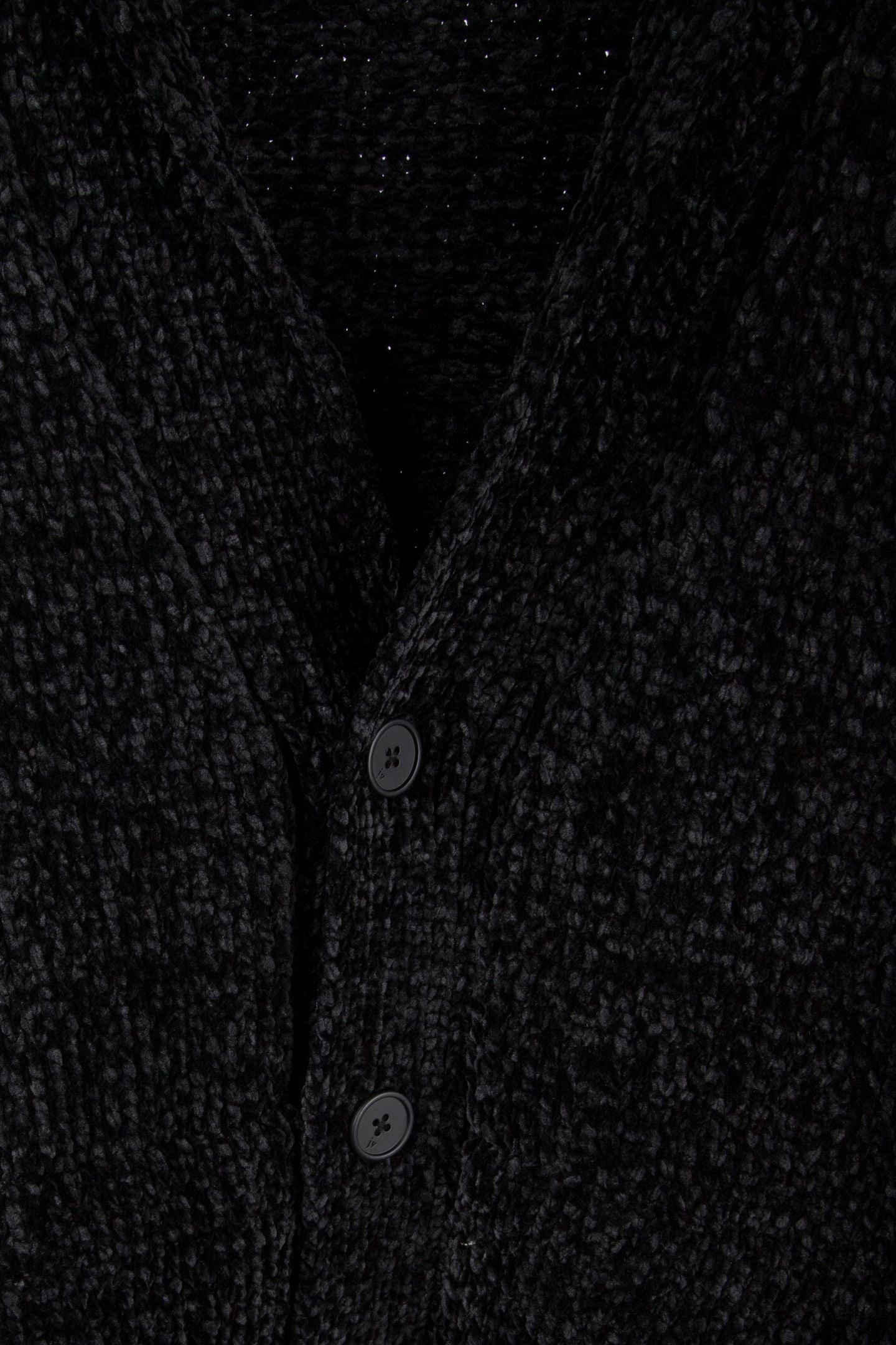 VARICK LS CHENILLE SHAWL BLACK 5