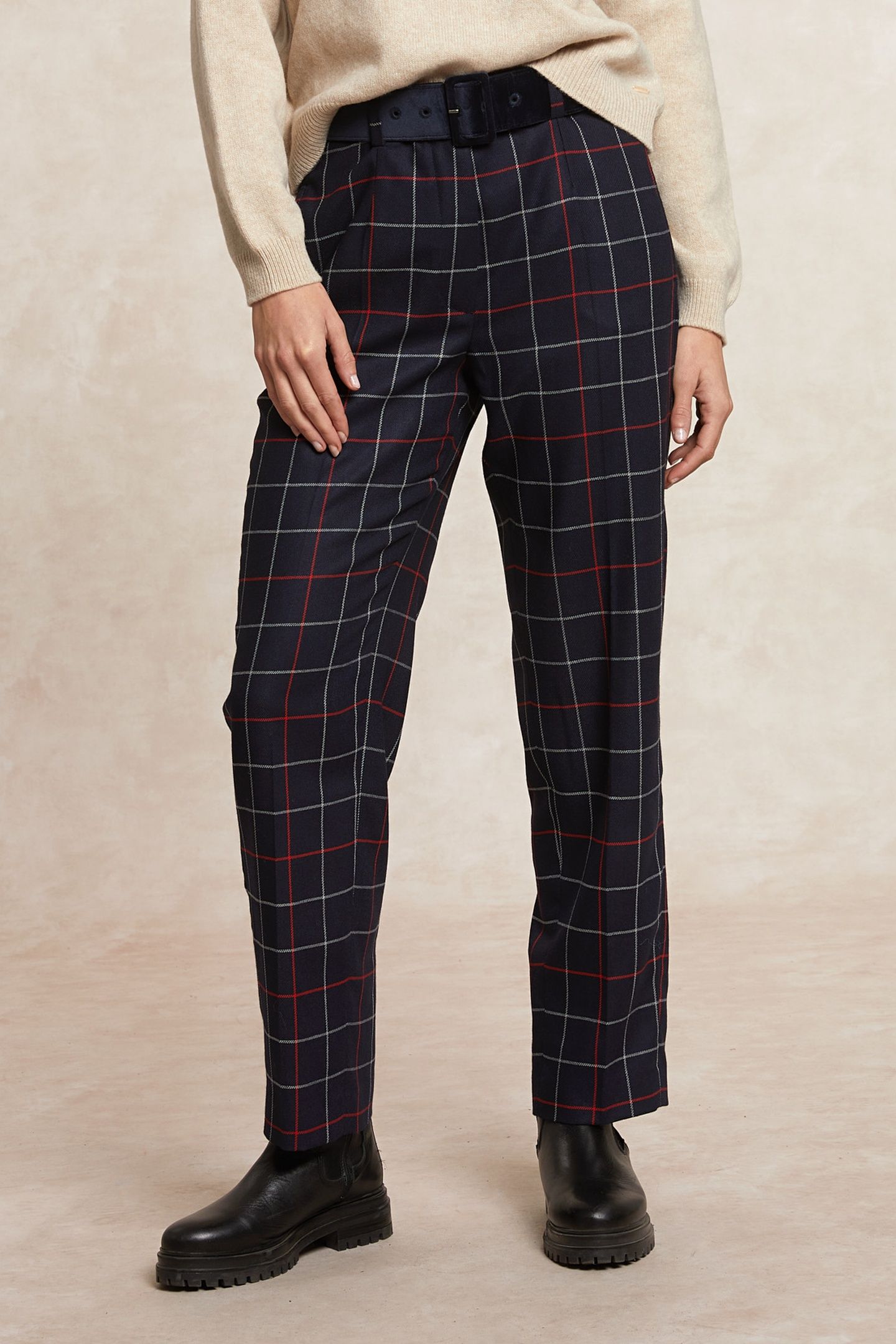 CLASSIC CHECKED 7/8 PANTS BLUE/RED MULTI 3