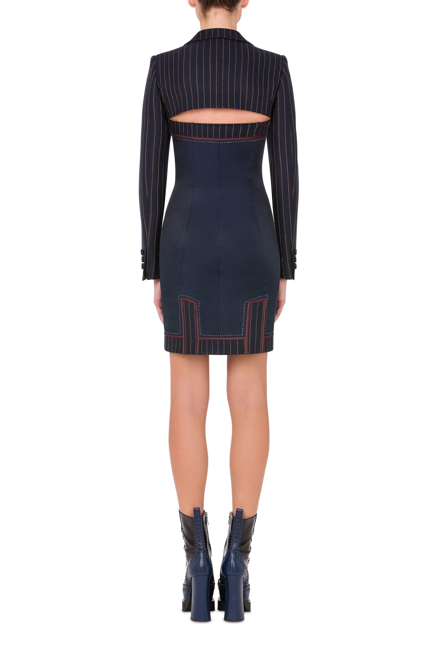 JACQUARD WOOL SHRUG BLUE 2