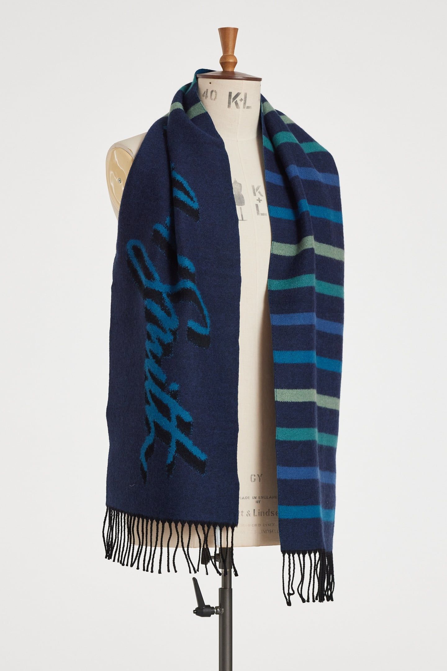MEN SCARF LOGO JACQUARD NAVY 3