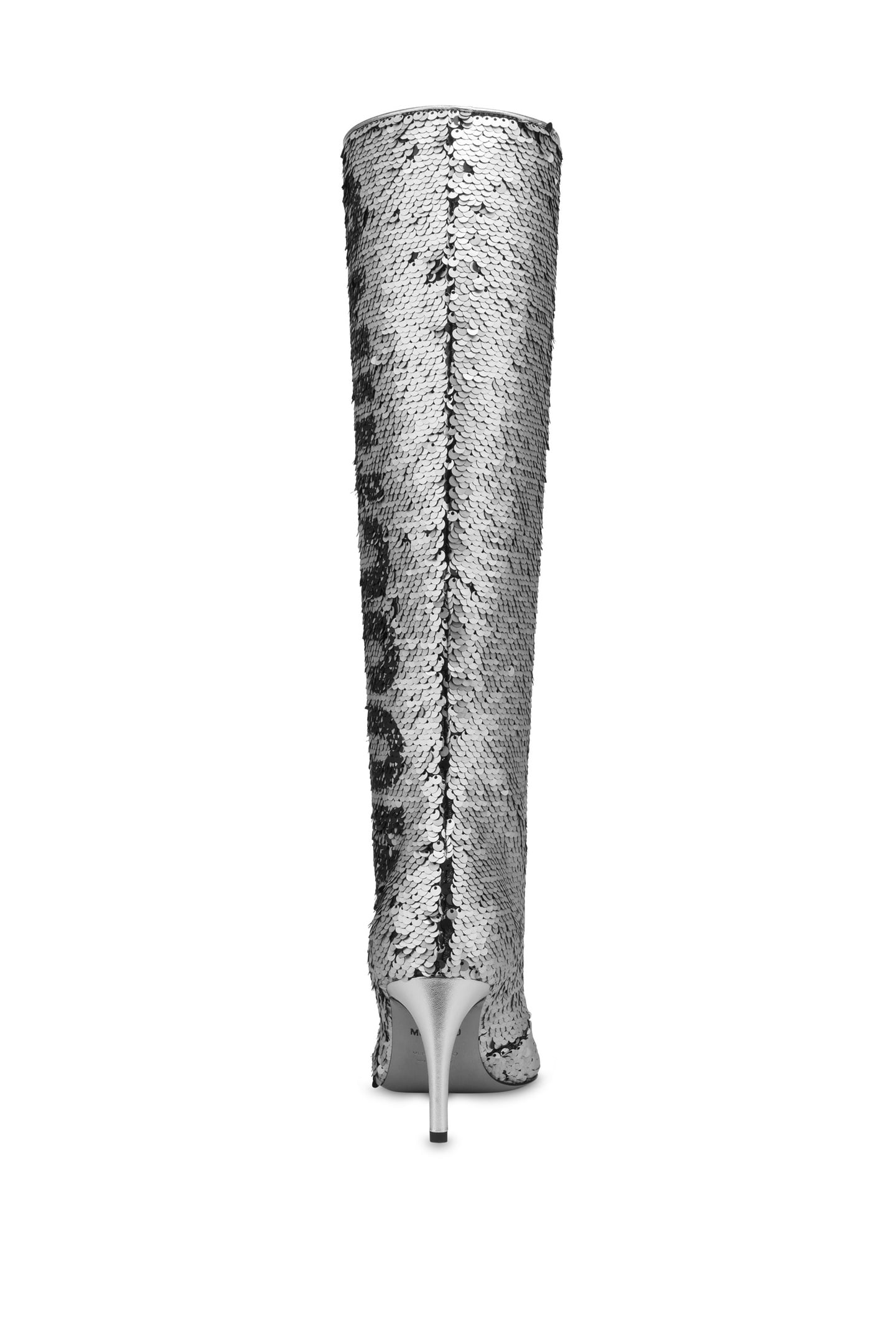 SILVER AND BLACK REVERSIBLE SEQUIN BOOTS SILVER 3