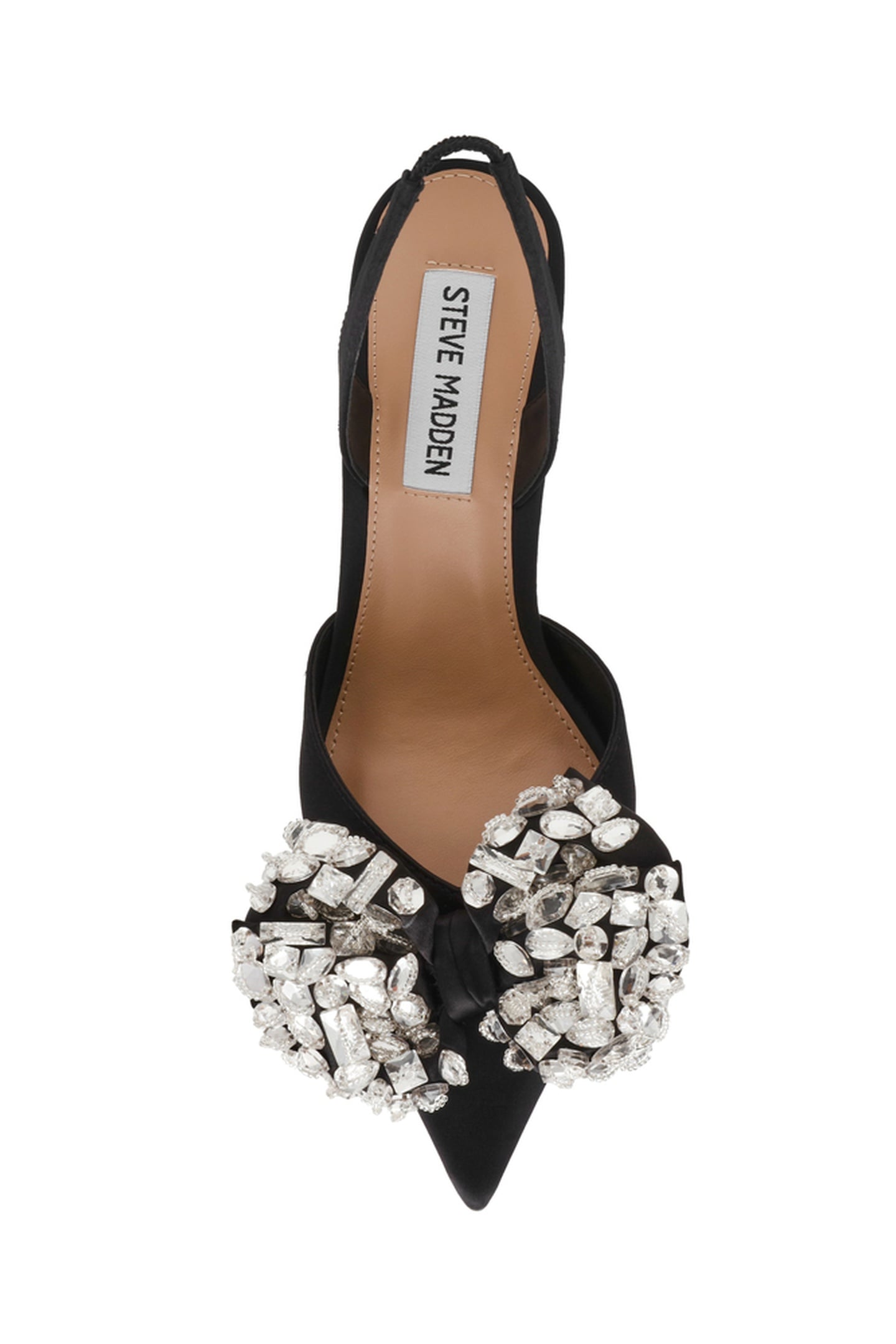 LOVIE PUMPS BLACK SATIN 6