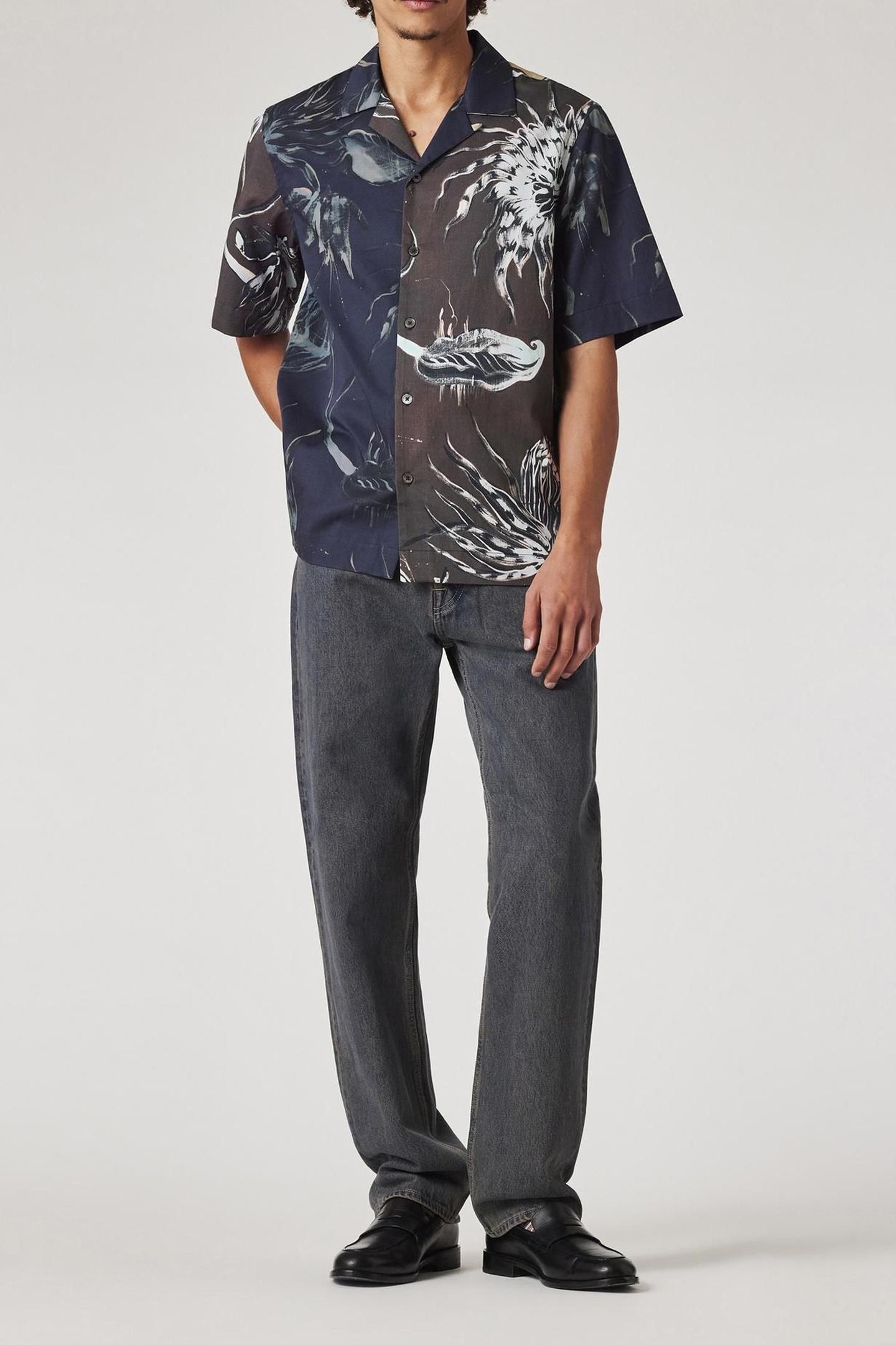 MENS S/S REGULAR FIT SHIRT NAVY 3
