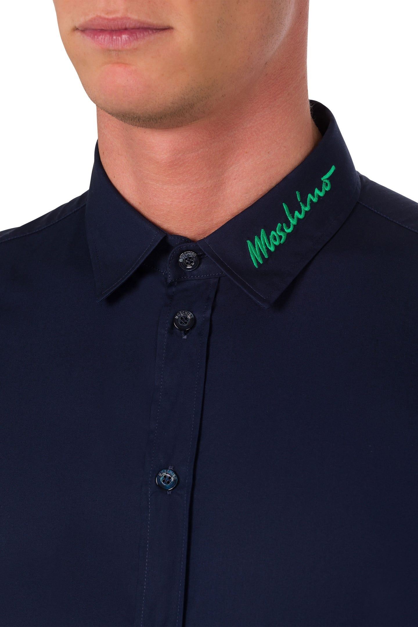 SIGNATURE LOGO POPLIN SHIRT BLUE 4