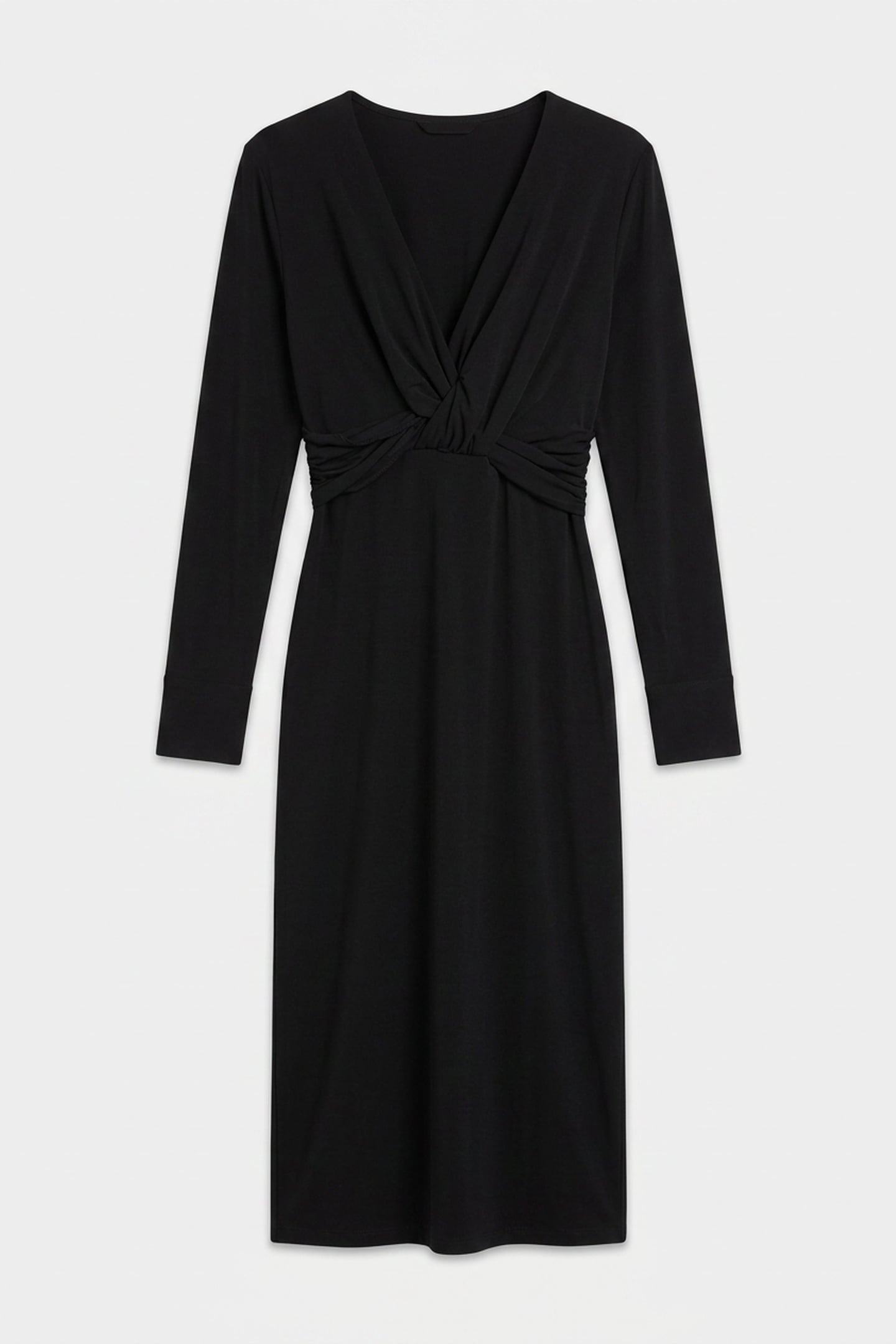 MATILDE LS WRAP DRES JET BLACK A996 3