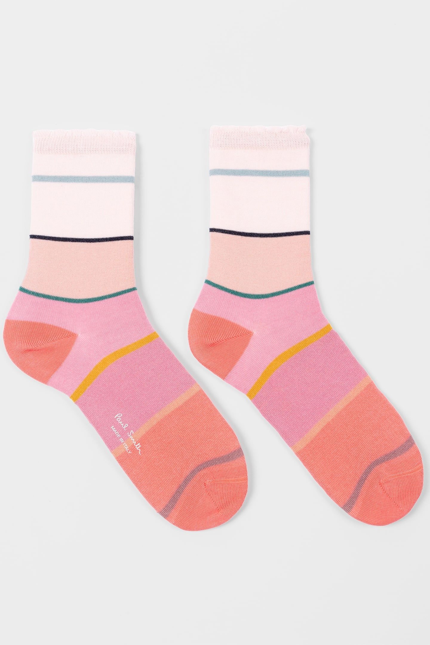 WOMEN SOCK HELEN STRIPE PINK 3