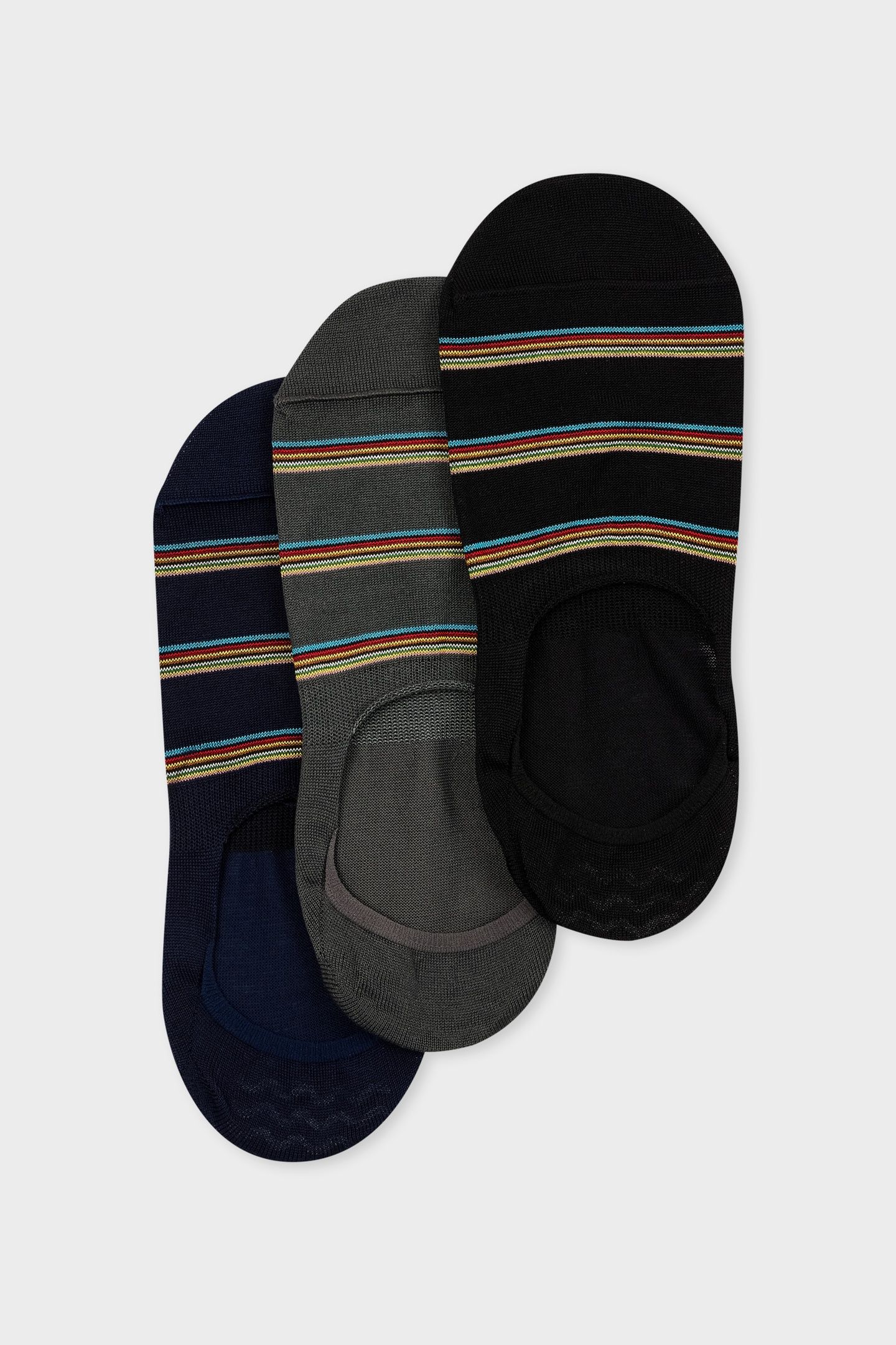 MEN SOCK SIG BLK NS 3 PACK MIXED PLATE 1 7