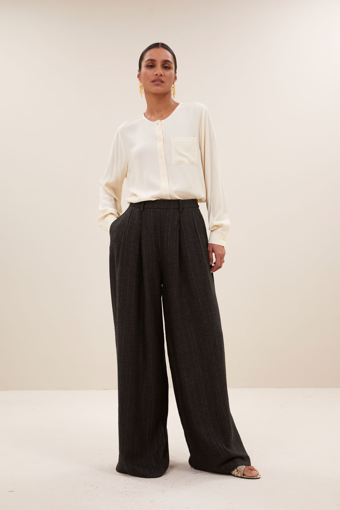 SEF GREY PANTS GREY LUREX 1