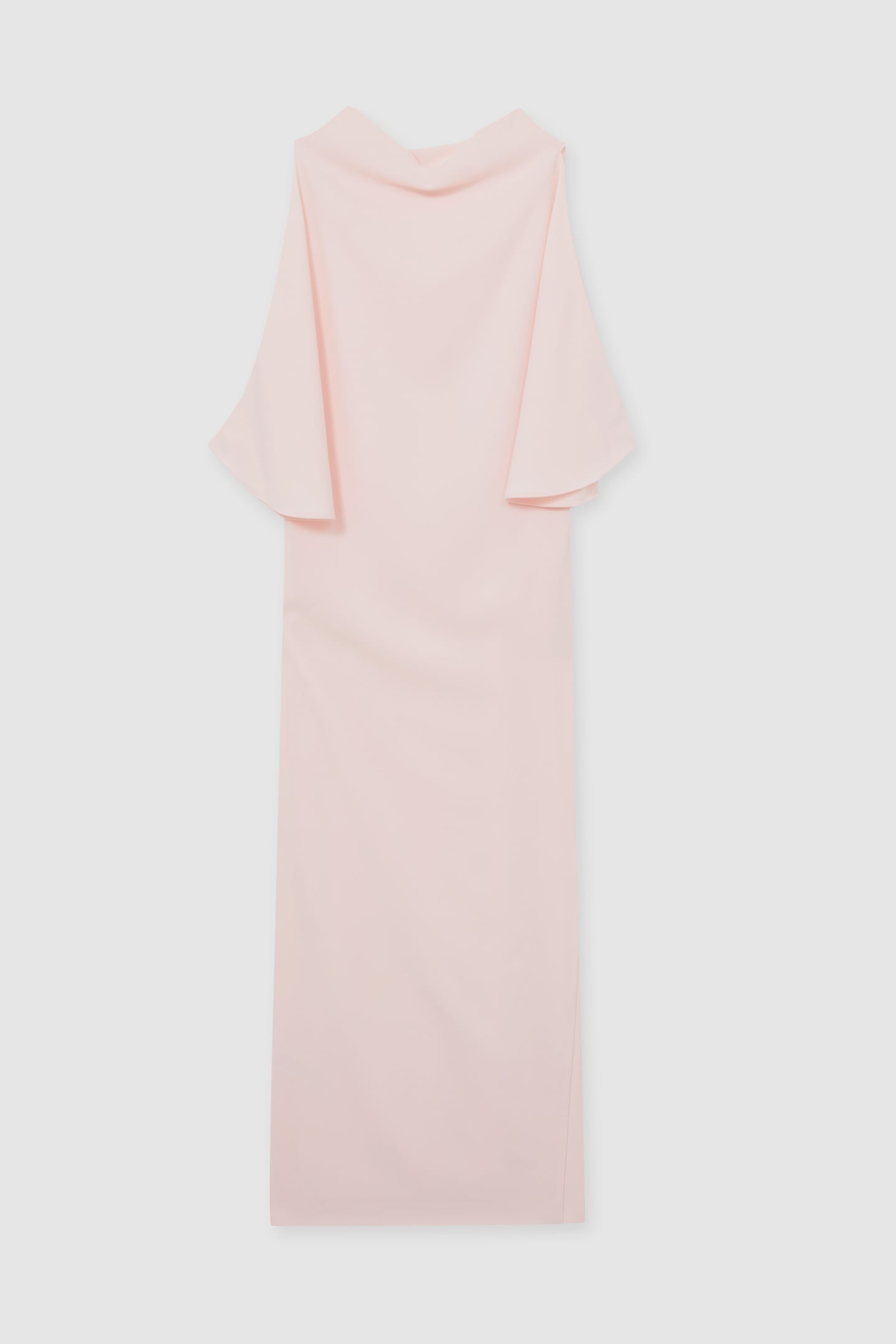 COLD SHOULDER MIDI DRESS PALE PINK 3