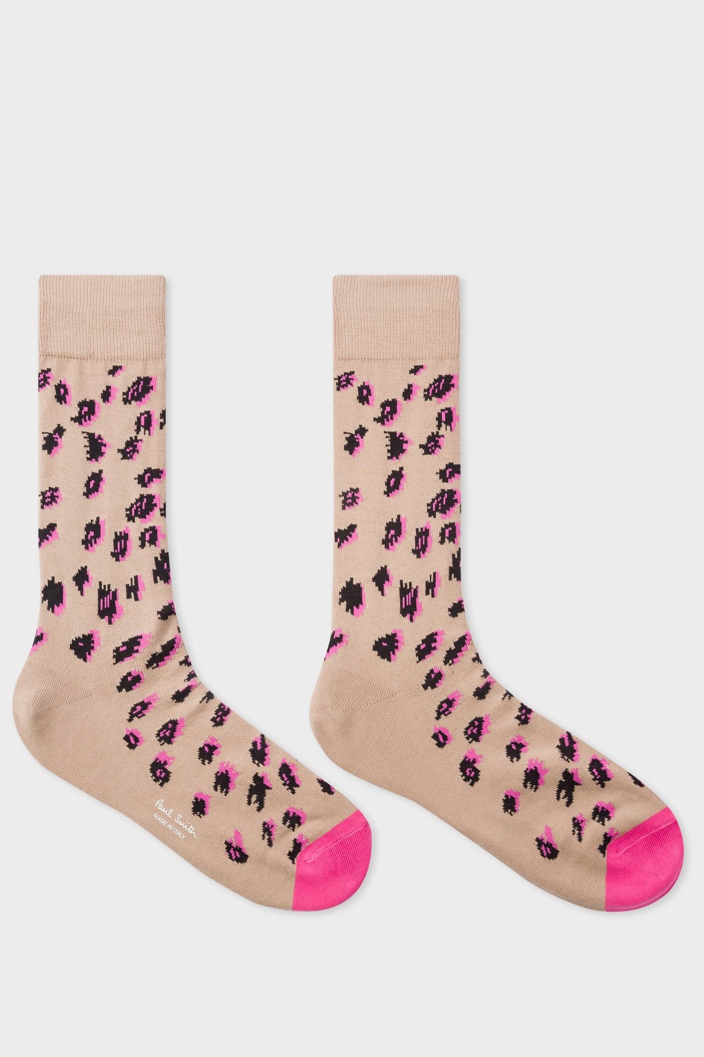 MEN SOCK CHEETAH ALL OVER TAN 1