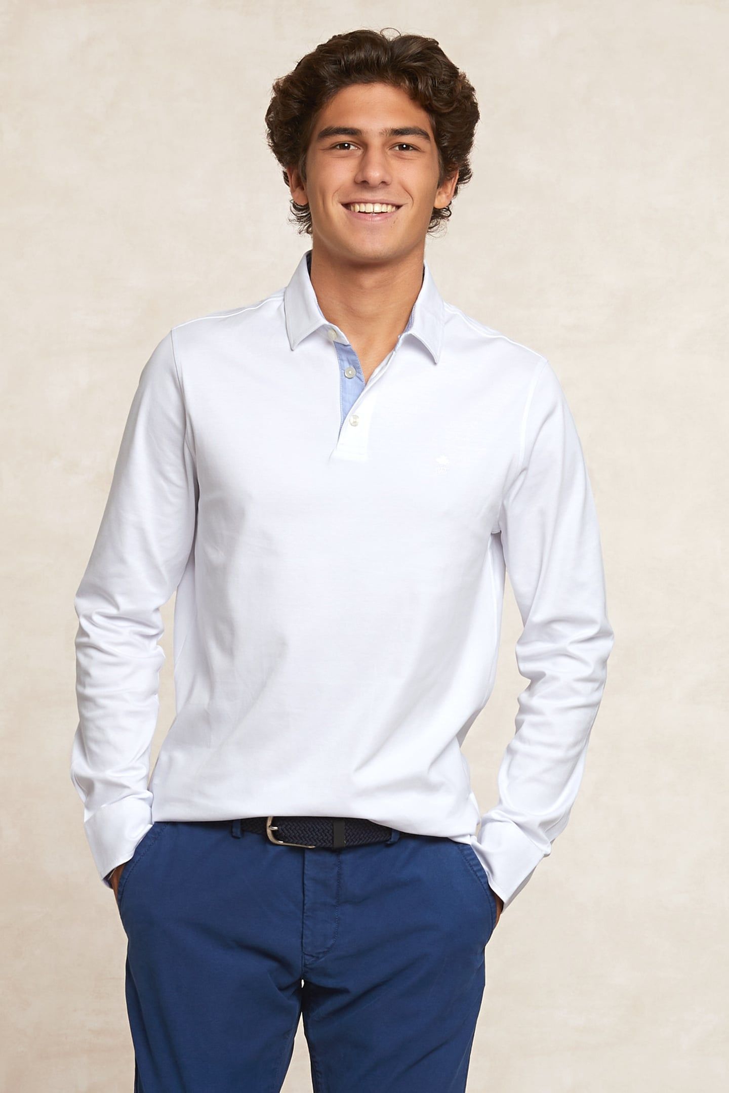 CUSTOM FIT INTERLOCK POLO WHITE 4