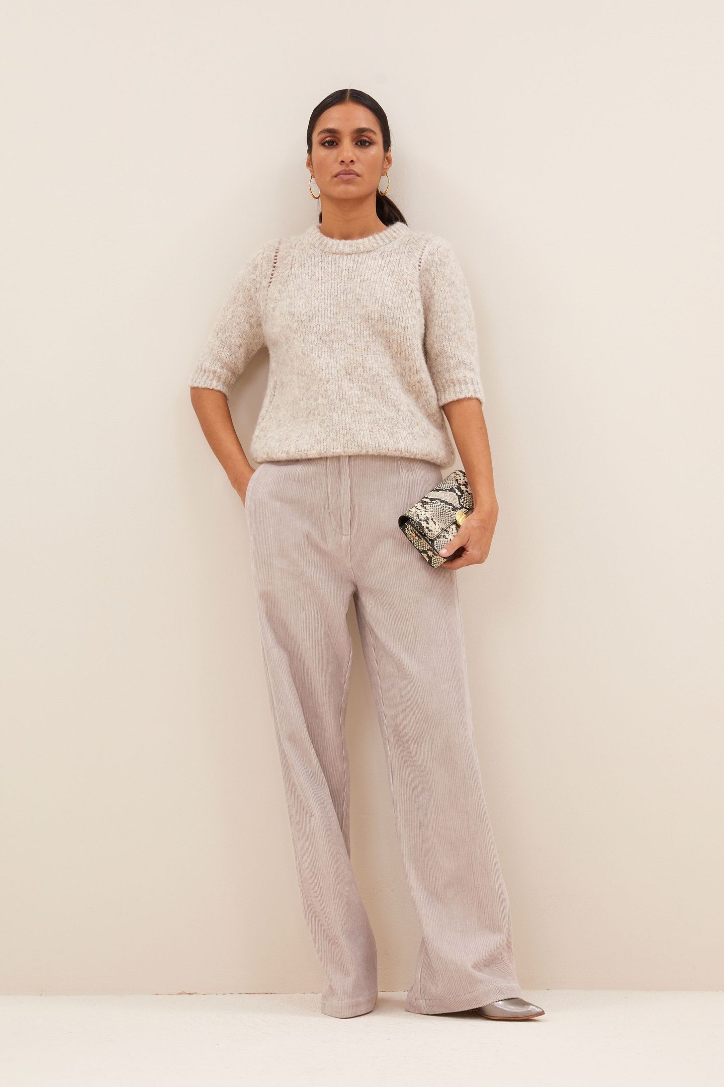 ODIN CORD PANTS LIGHT CHALK 1