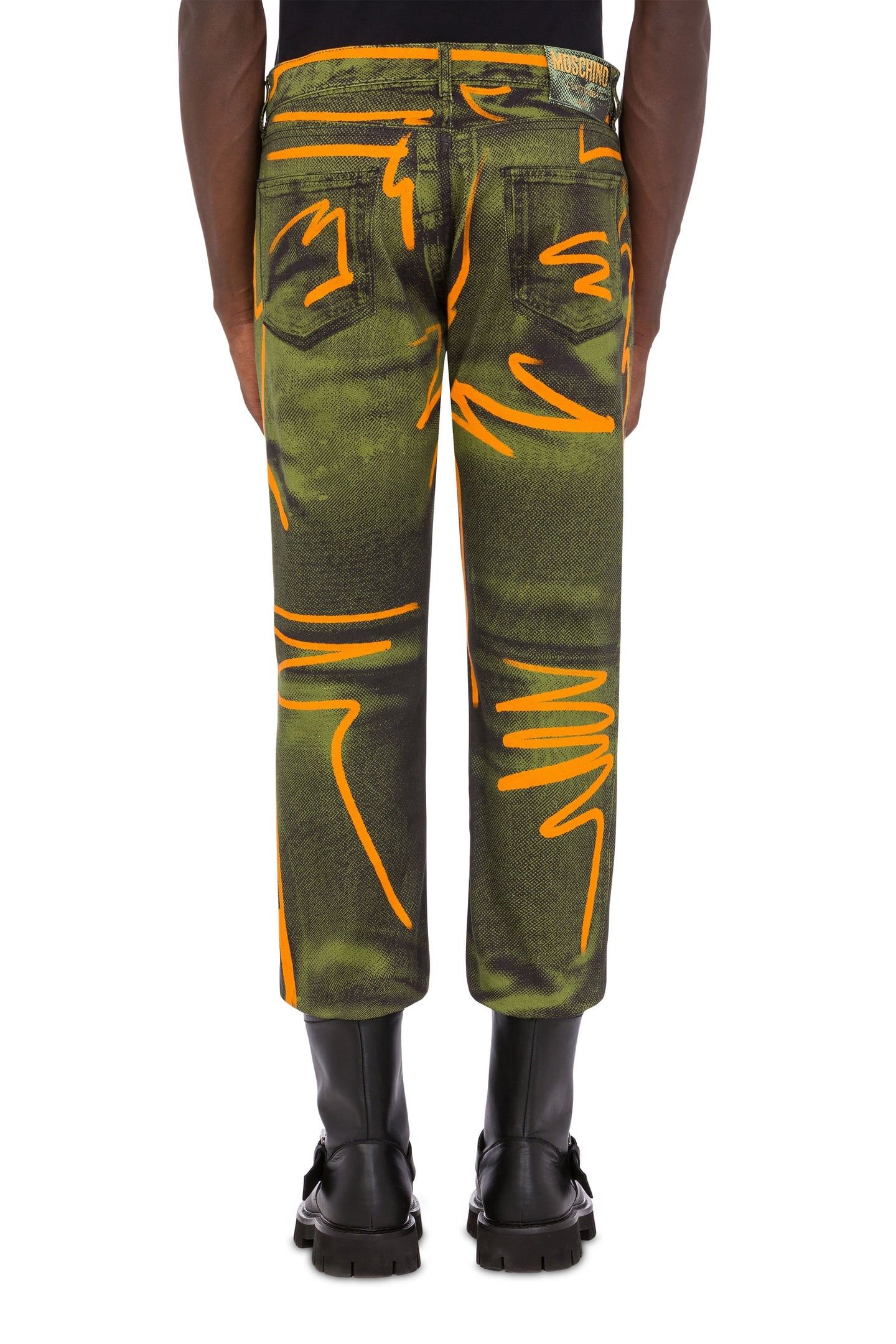 SHADOWS & SQUIGGLES COTTON BULL TROUSERS GREEN 2