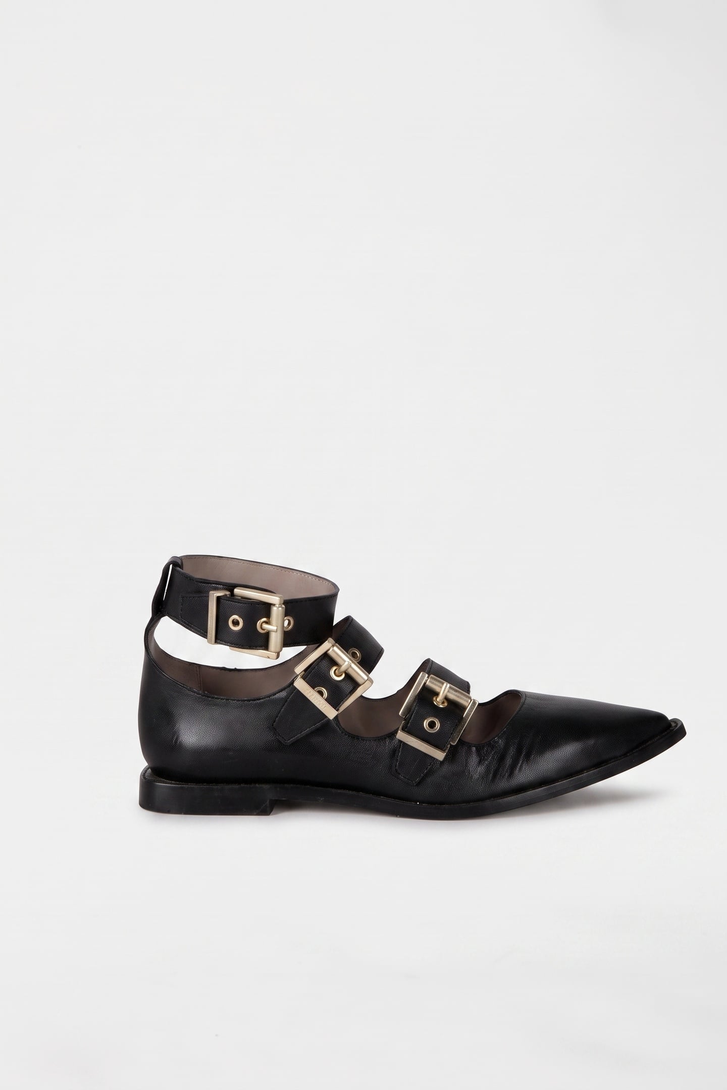 SUSAN BUCKLE SHOE BLACK/WARM BRASS 1